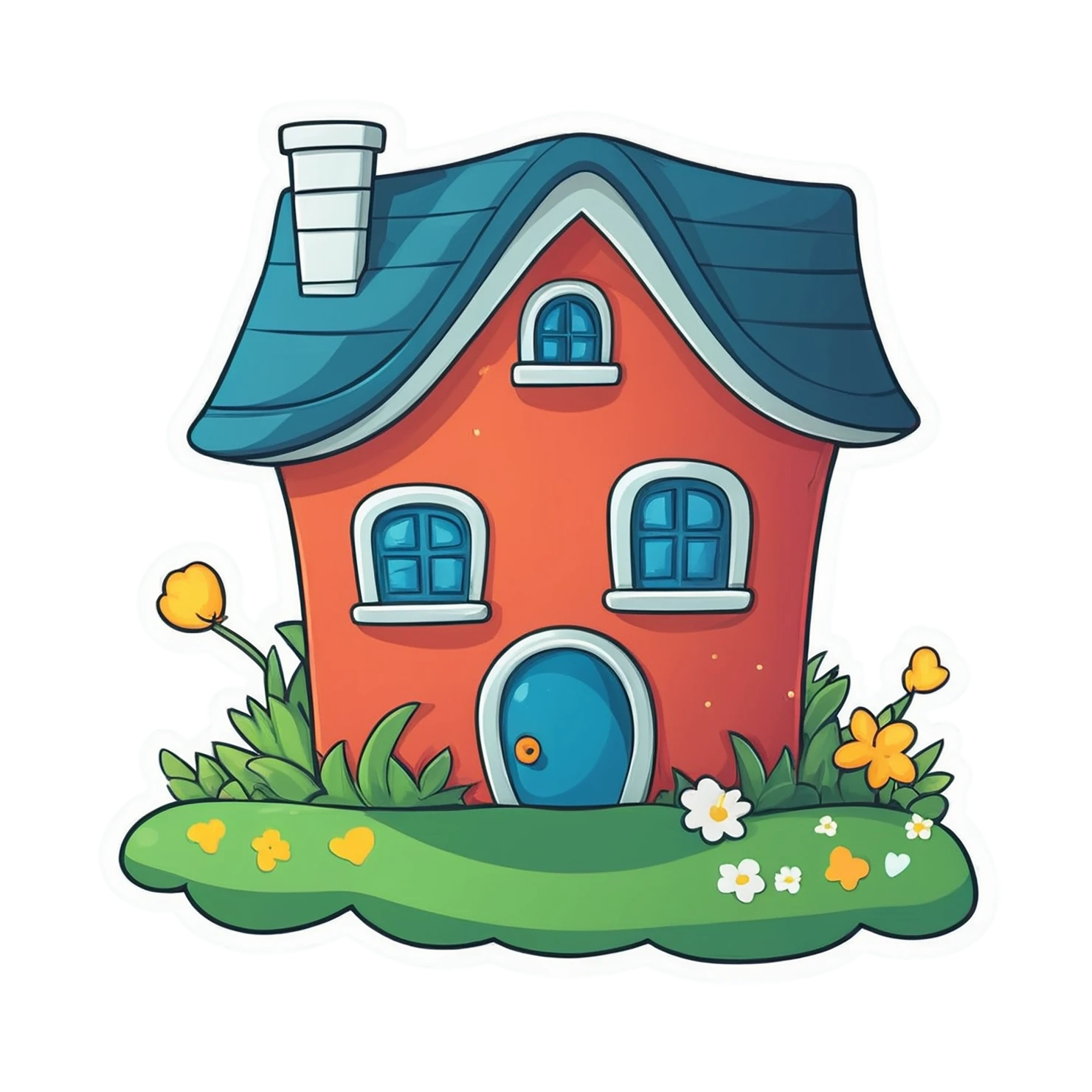 House cute sticker isolated on transparent background #18751