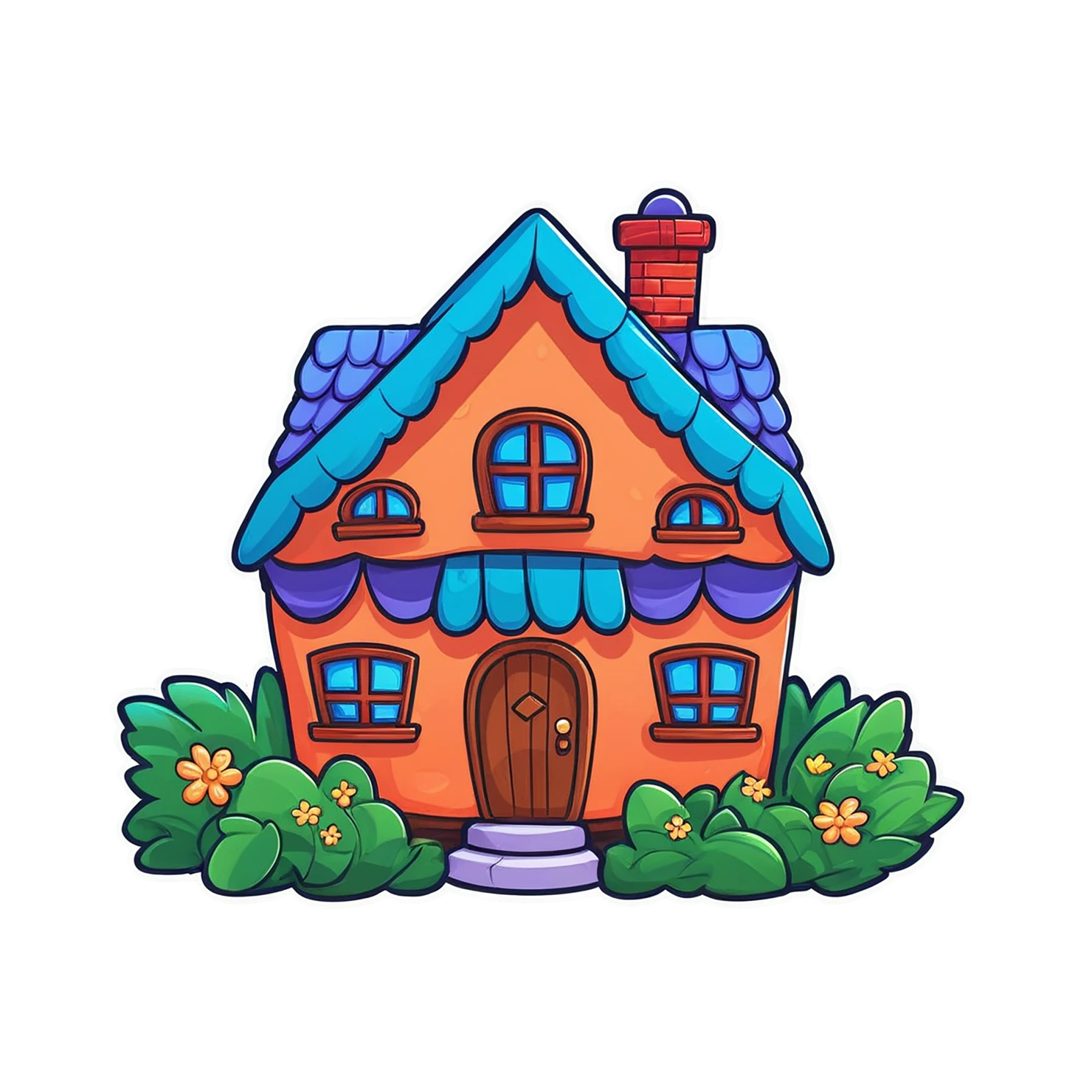House cute sticker isolated on transparent background #18752