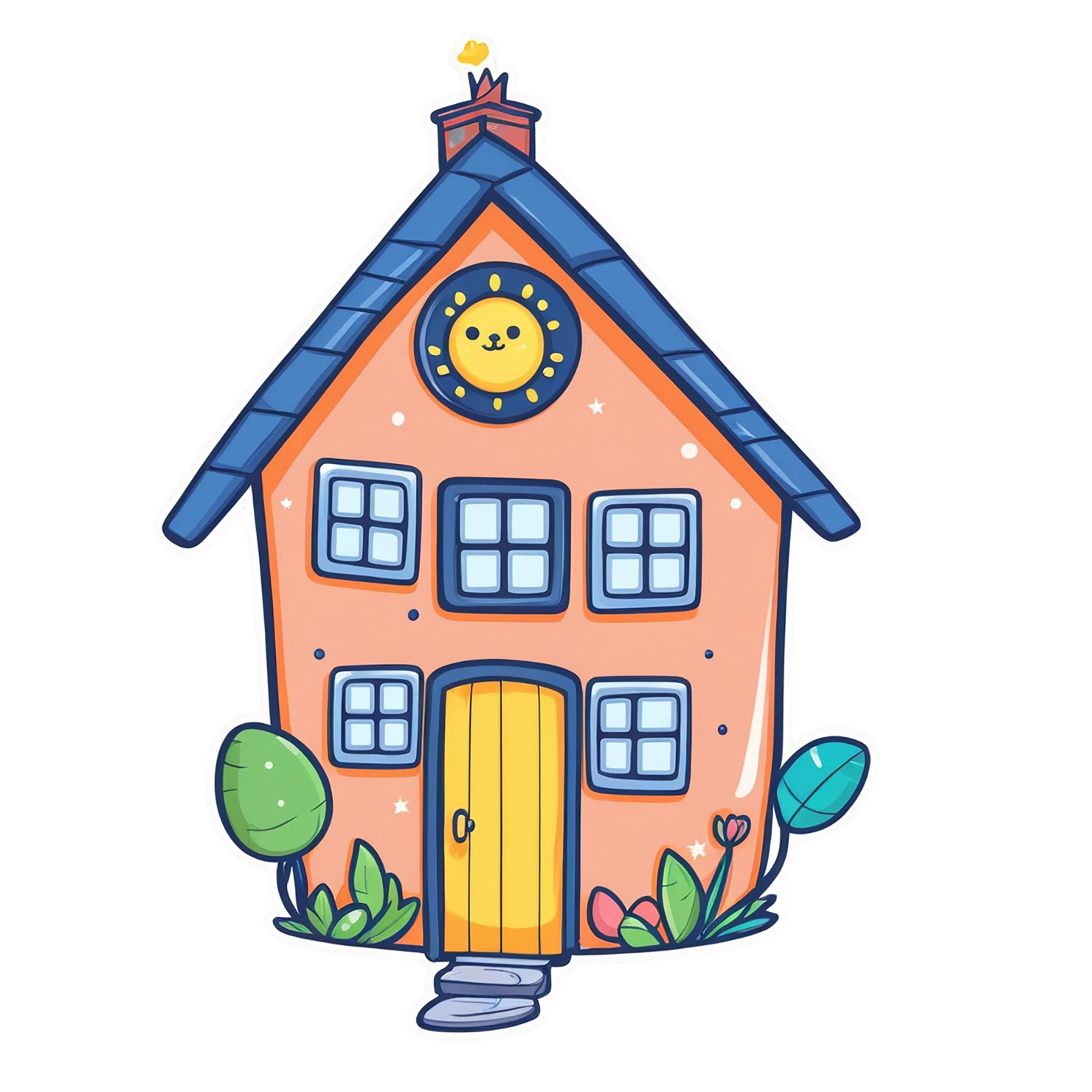 House cute sticker isolated on transparent background #18754