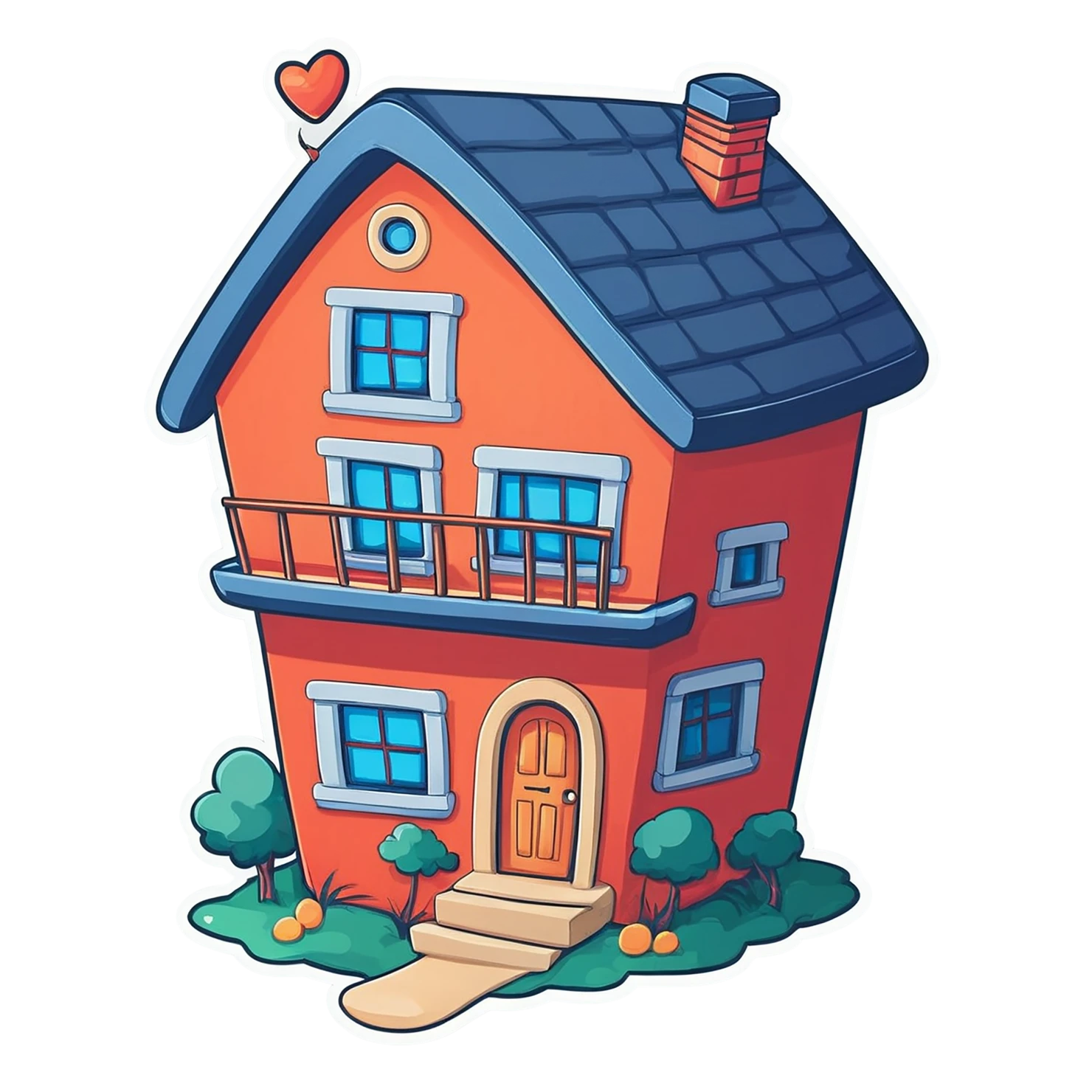 House cute sticker isolated on transparent background #18755