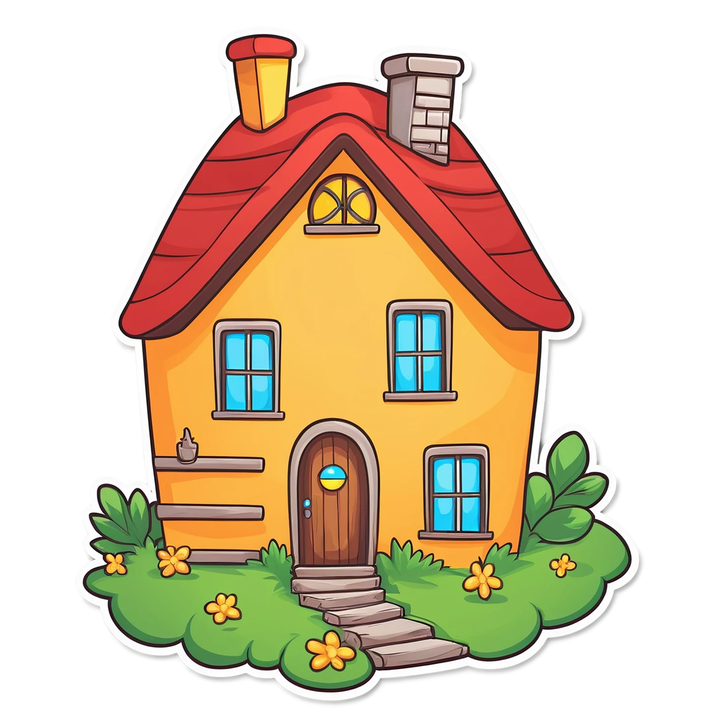 House cute sticker isolated on transparent background #18756