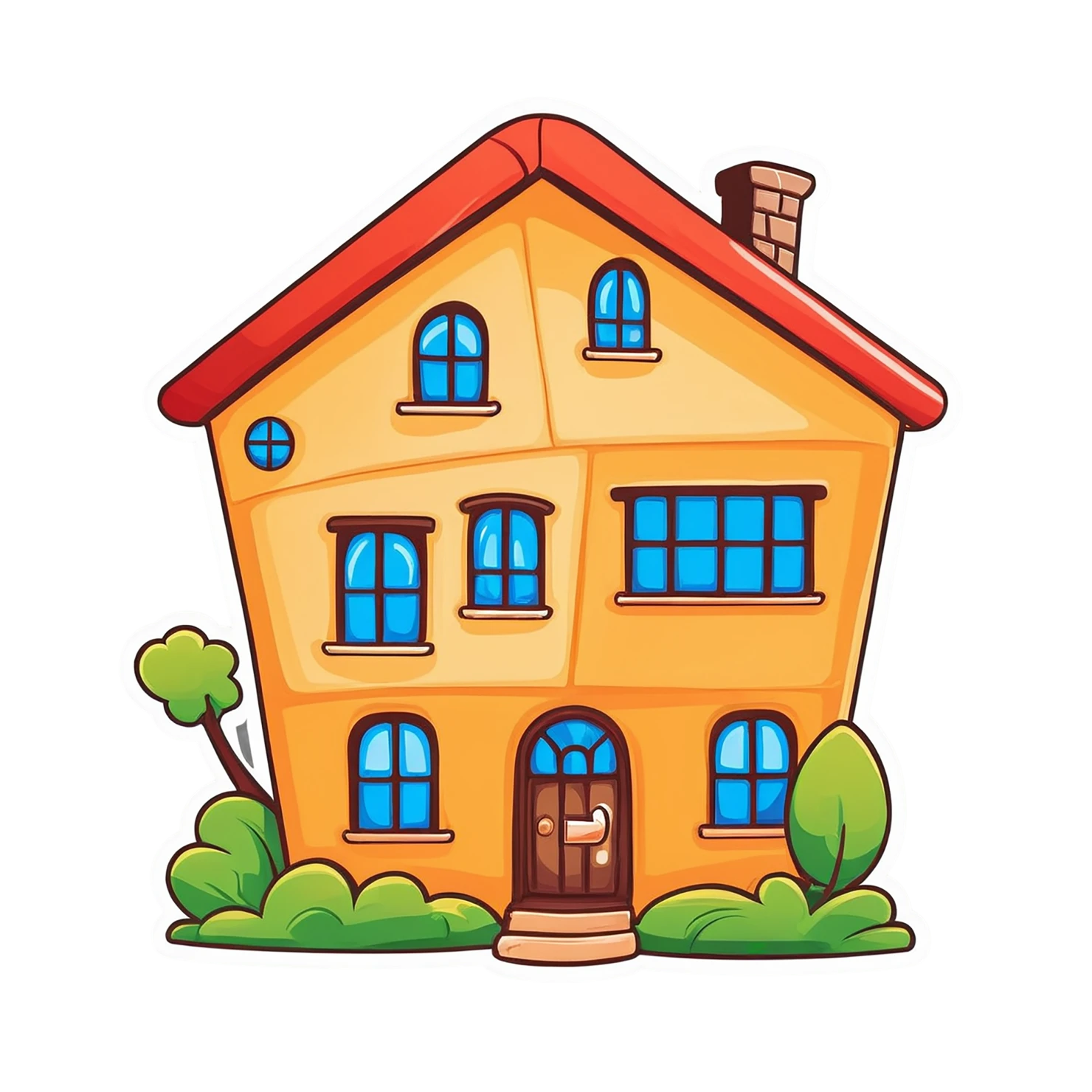 House cute sticker isolated on transparent background #18757
