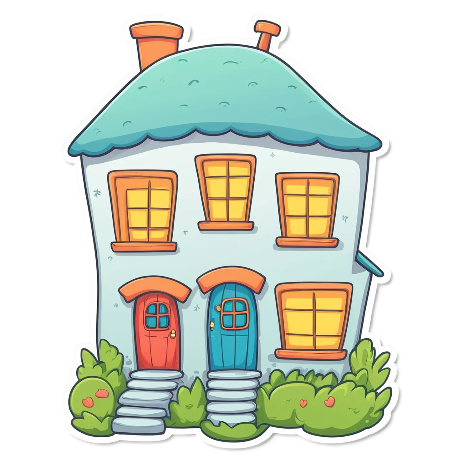 House cute sticker isolated on transparent background #18761
