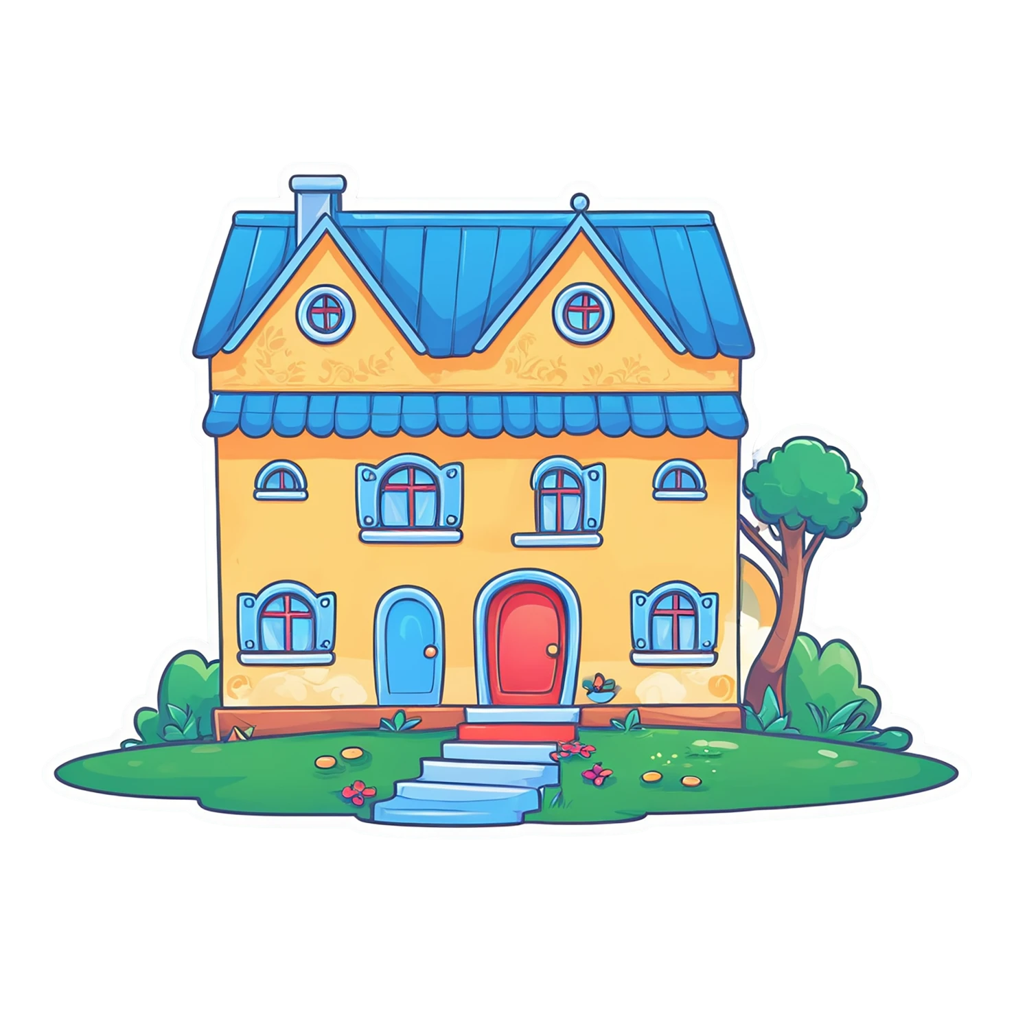 House cute sticker isolated on transparent background #18764
