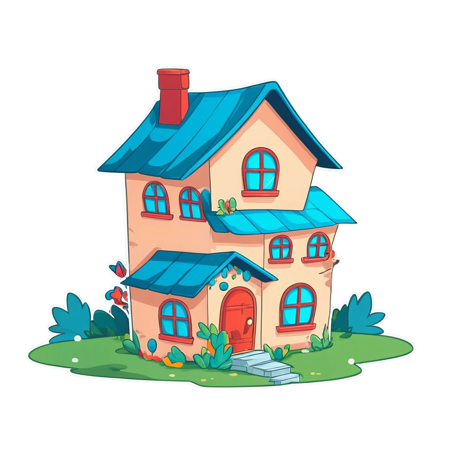 House cute sticker isolated on transparent background #18765