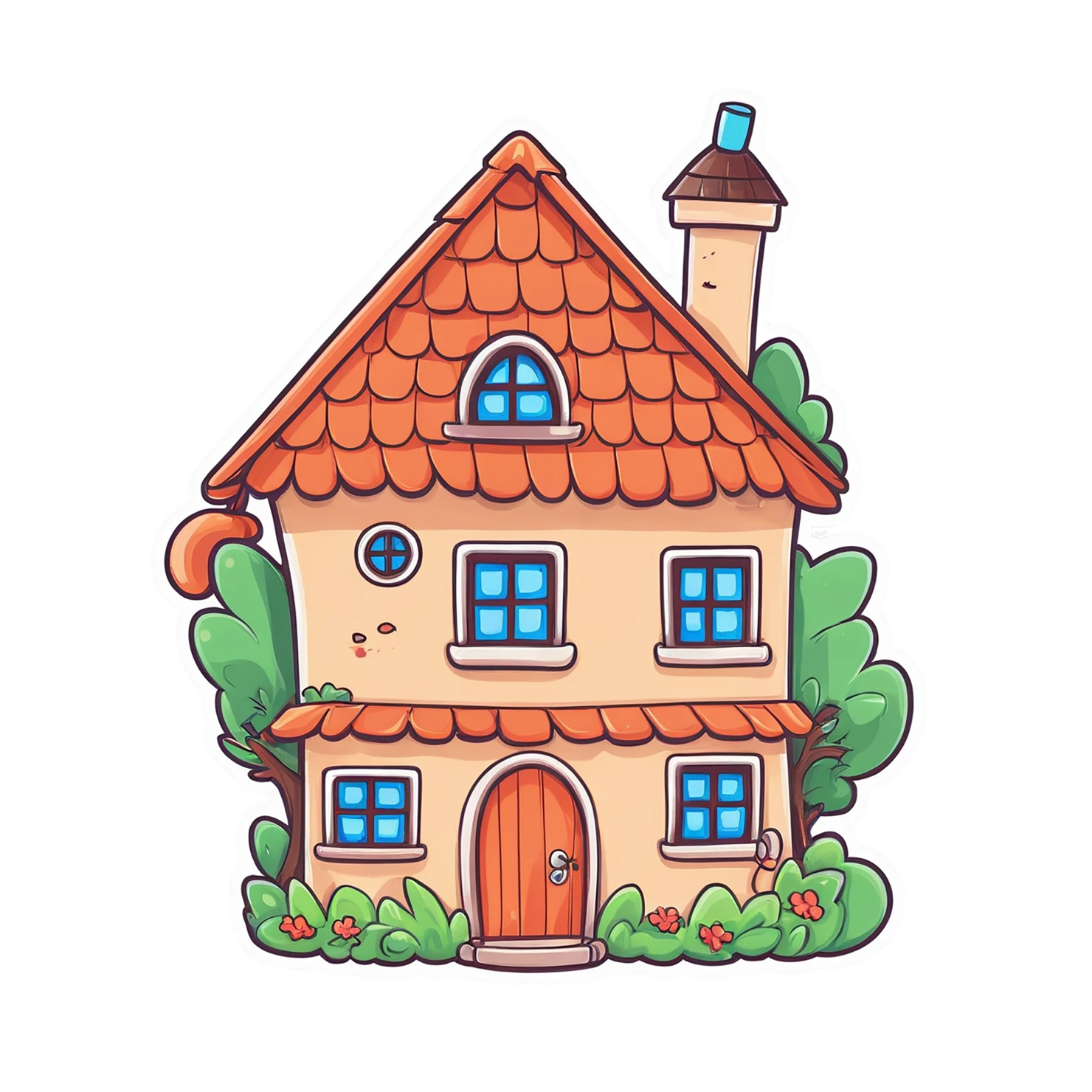 House cute sticker isolated on transparent background #18767