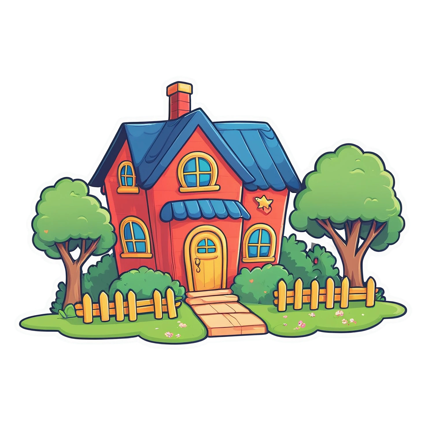House cute sticker isolated on transparent background #18768