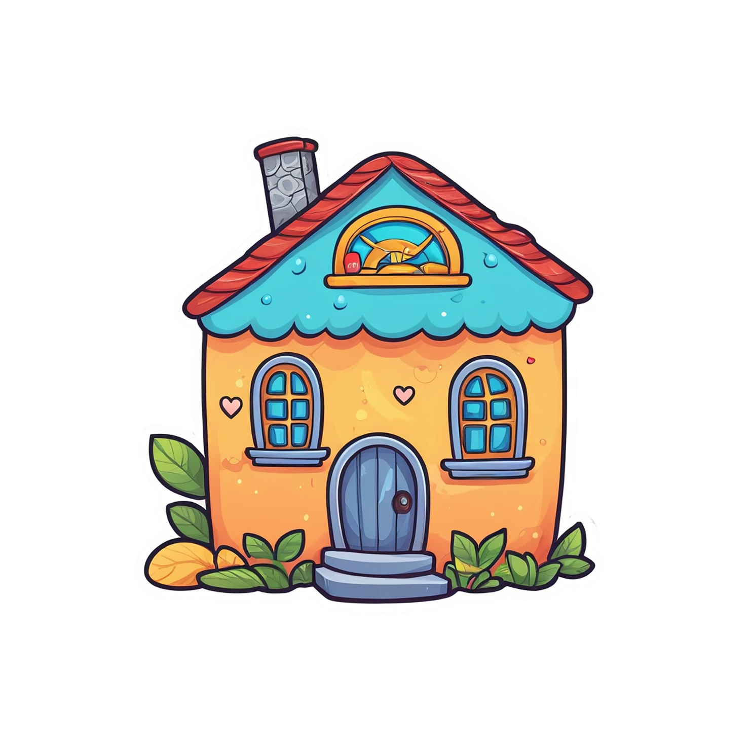 House cute sticker isolated on transparent background #18769