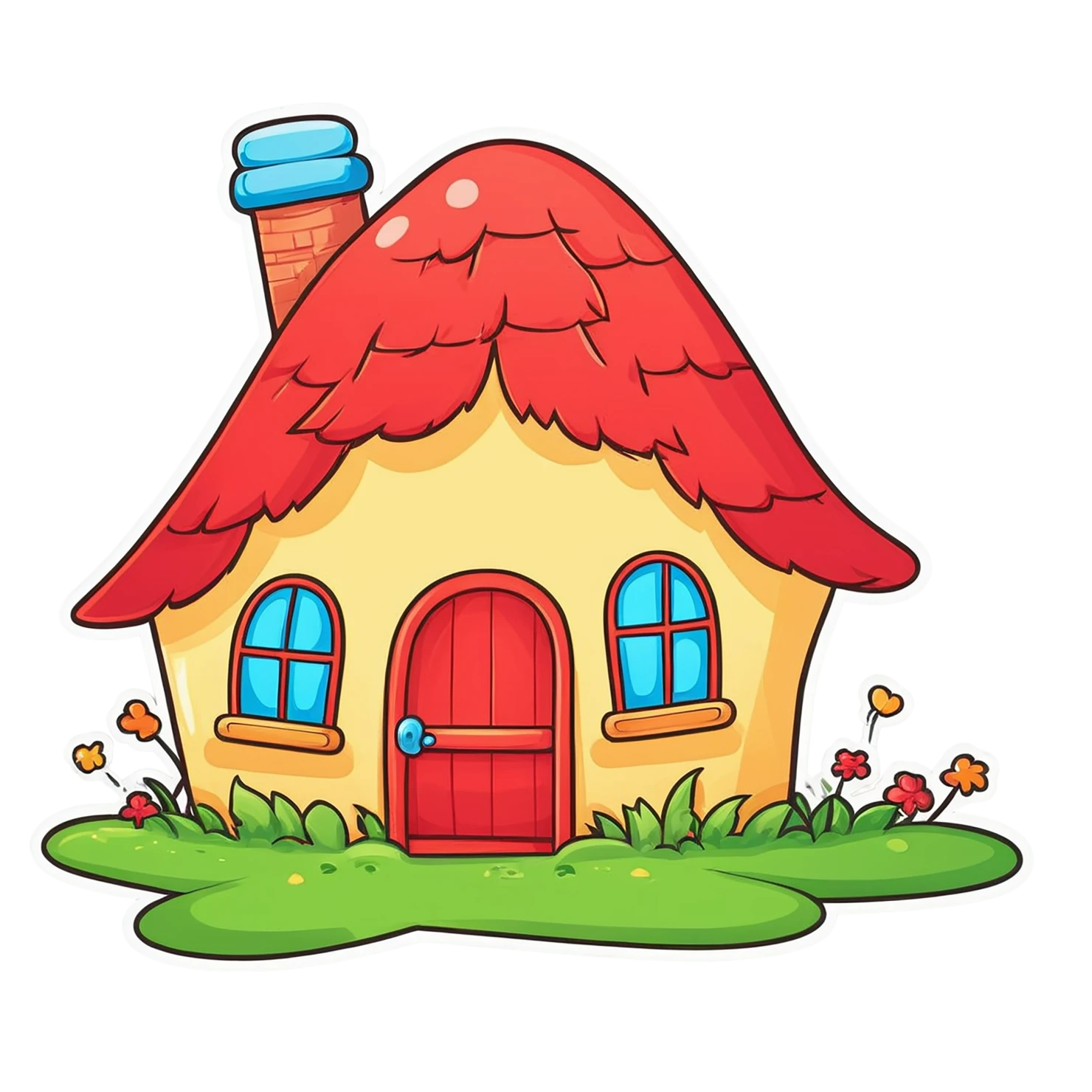 House cute sticker isolated on transparent background #18774