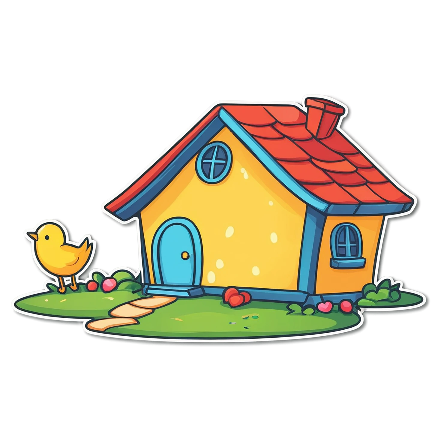 House cute sticker isolated on transparent background #18775
