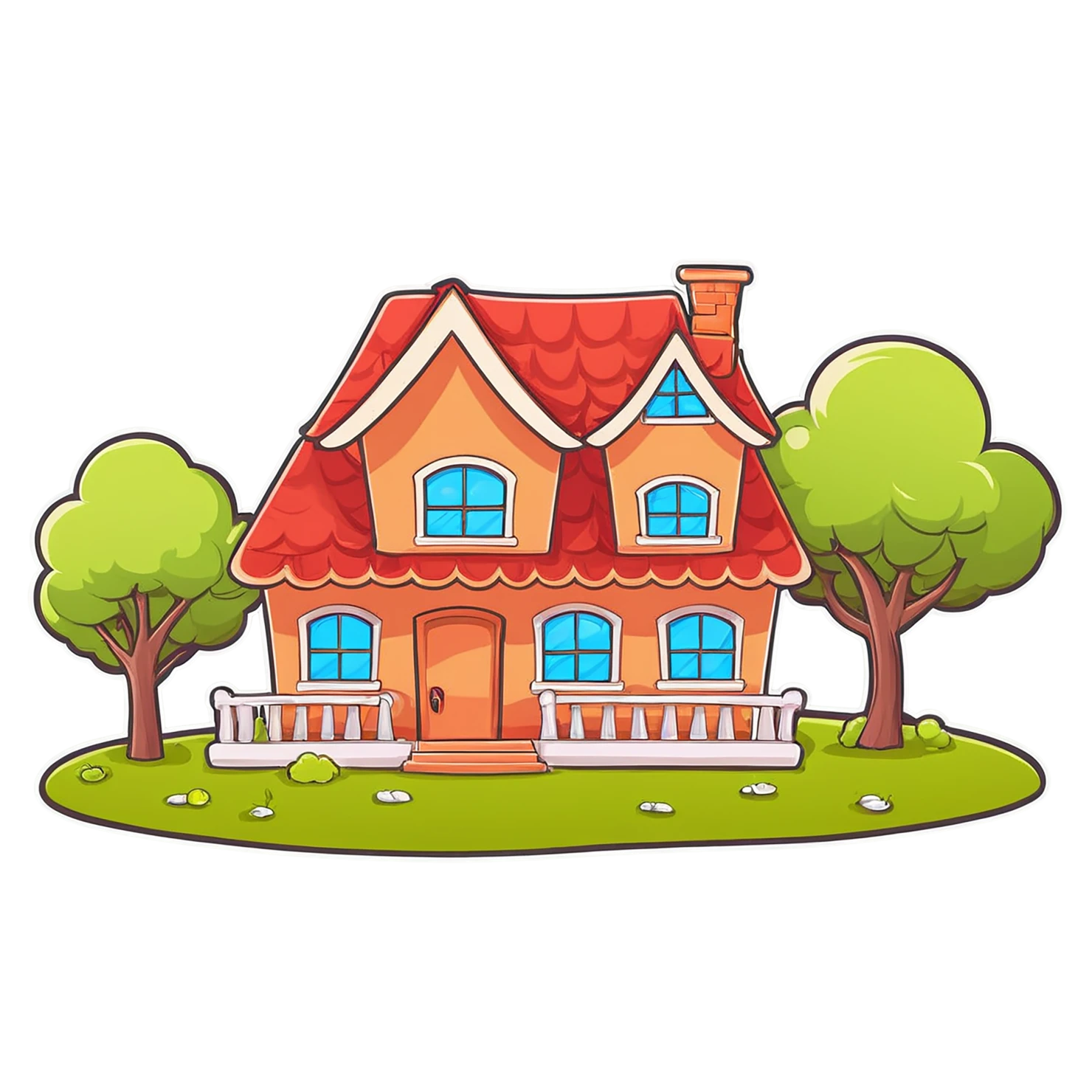 House cute sticker isolated on transparent background #18777