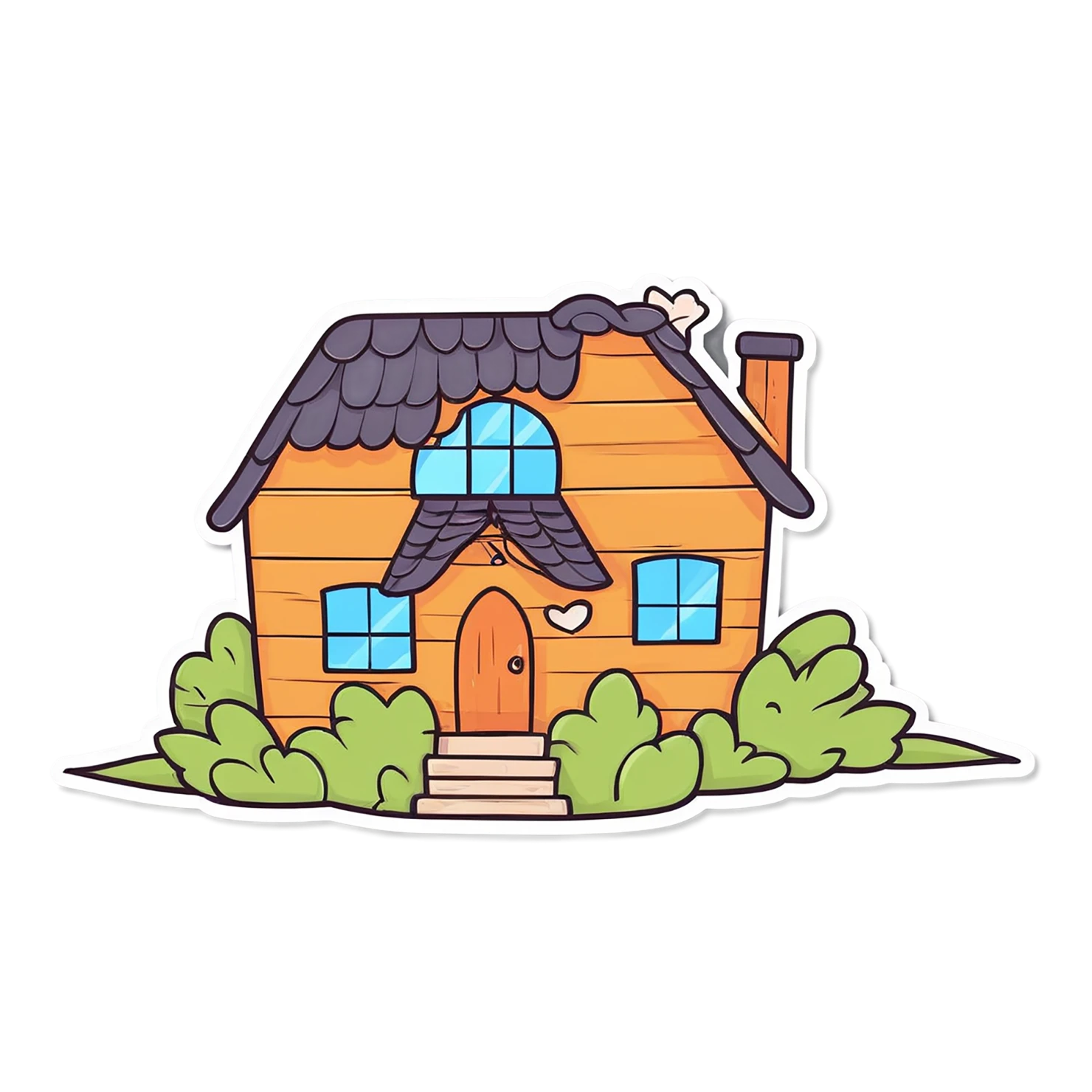 House cute sticker isolated on transparent background #18778