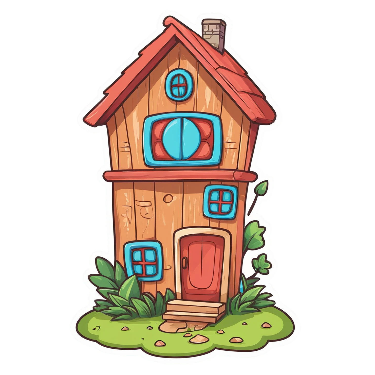 House cute sticker isolated on transparent background #18779