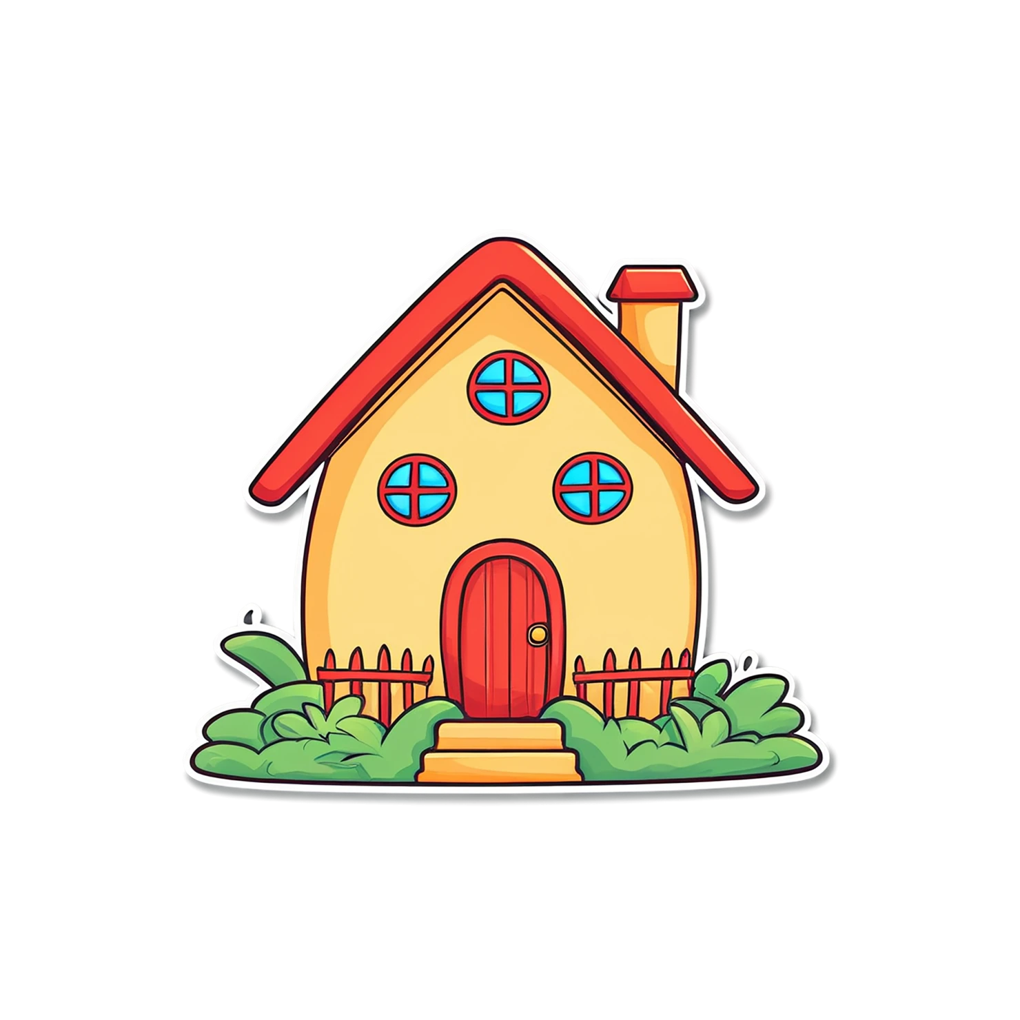 House cute sticker isolated on transparent background #18780