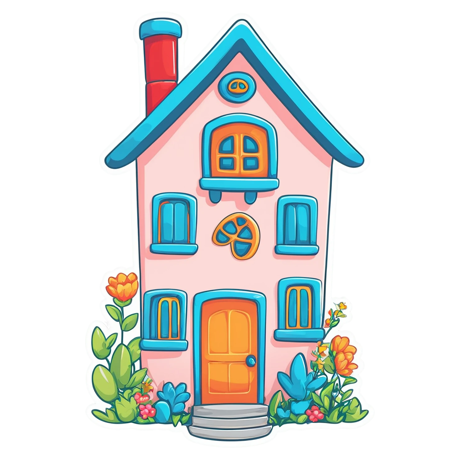 House cute sticker isolated on transparent background #18783