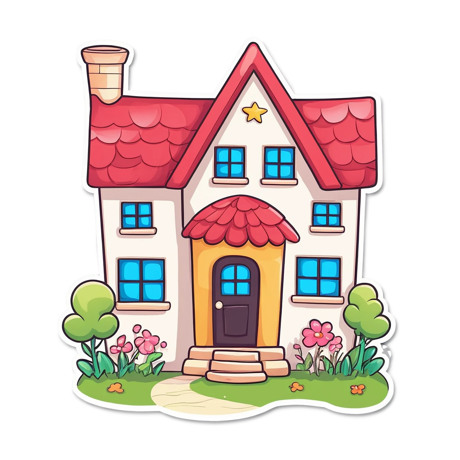 House cute sticker isolated on transparent background #18784