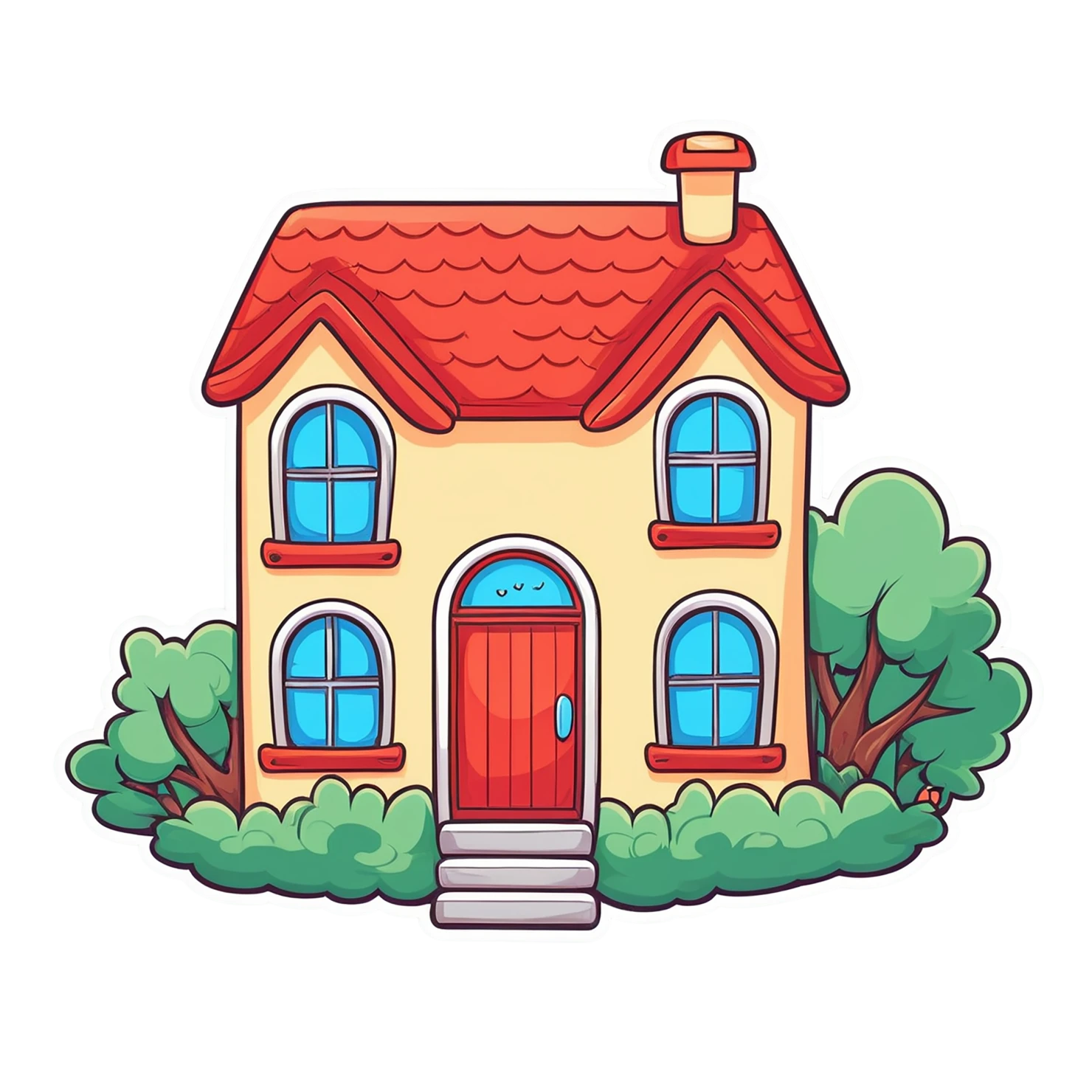 House cute sticker isolated on transparent background #18785