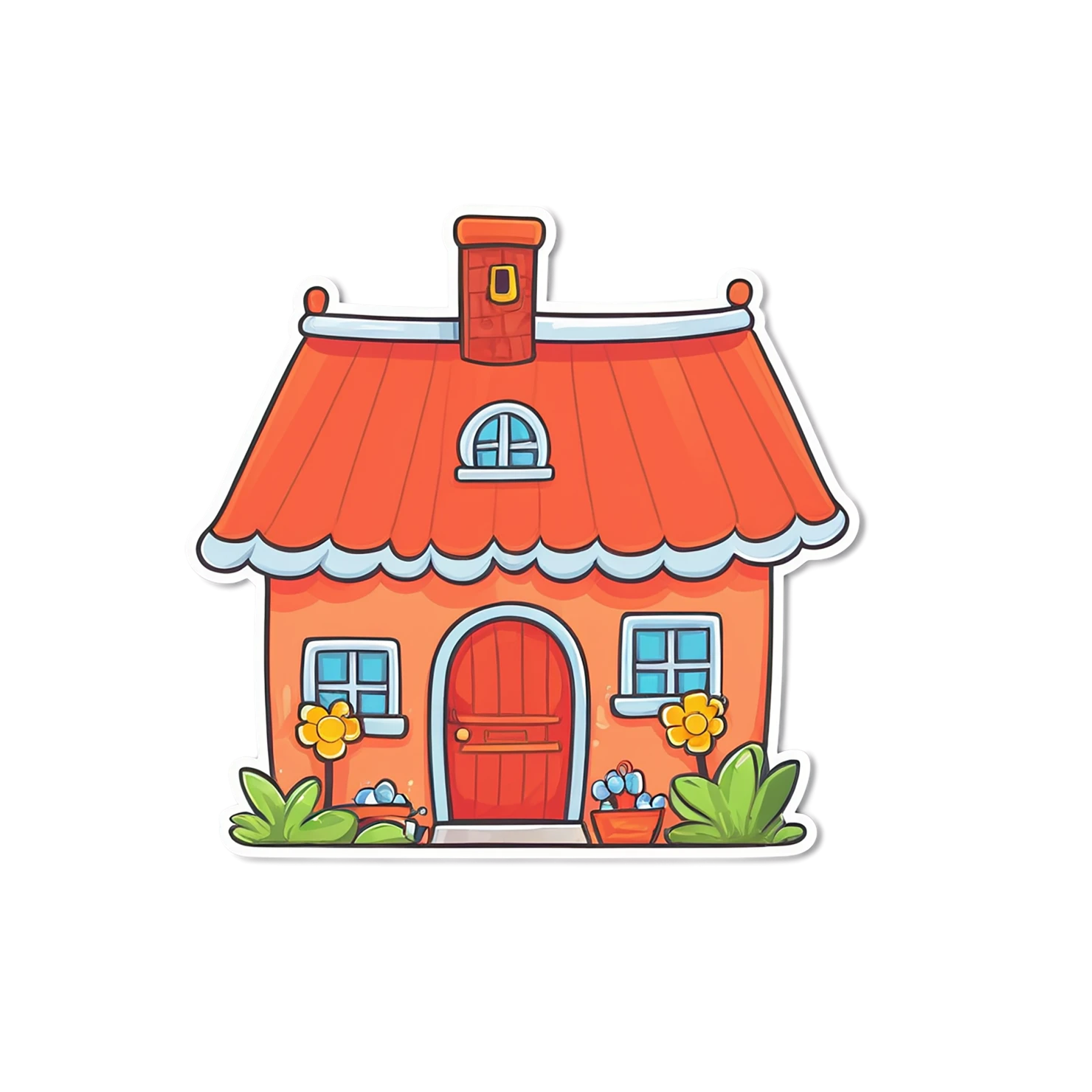 House cute sticker isolated on transparent background #18786