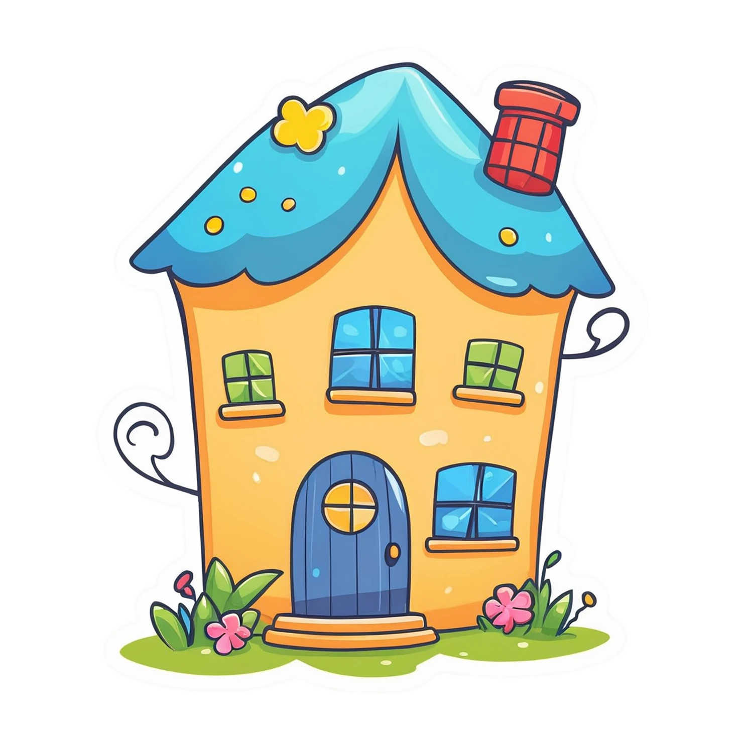 House cute sticker isolated on transparent background #18787