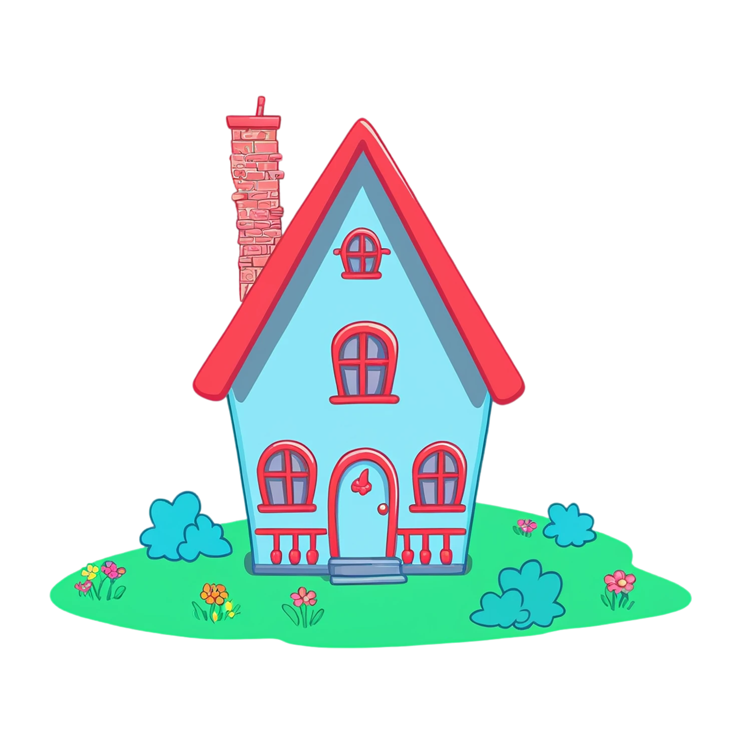 House cute sticker isolated on transparent background #18791