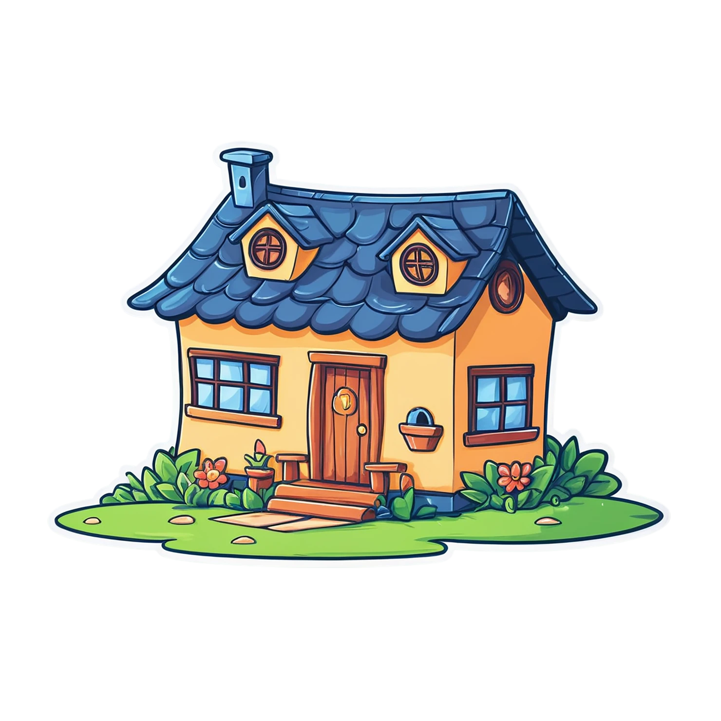 House cute sticker isolated on transparent background #18793