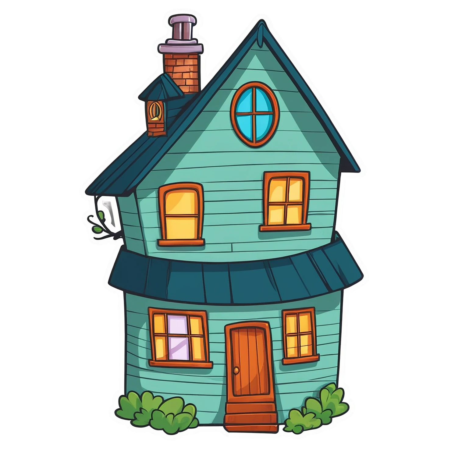 House cute sticker isolated on transparent background #18795
