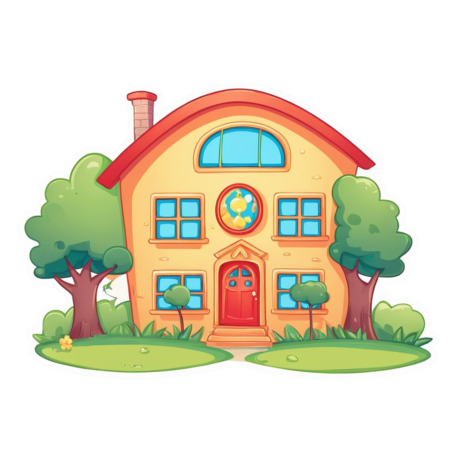 House cute sticker isolated on transparent background #18796