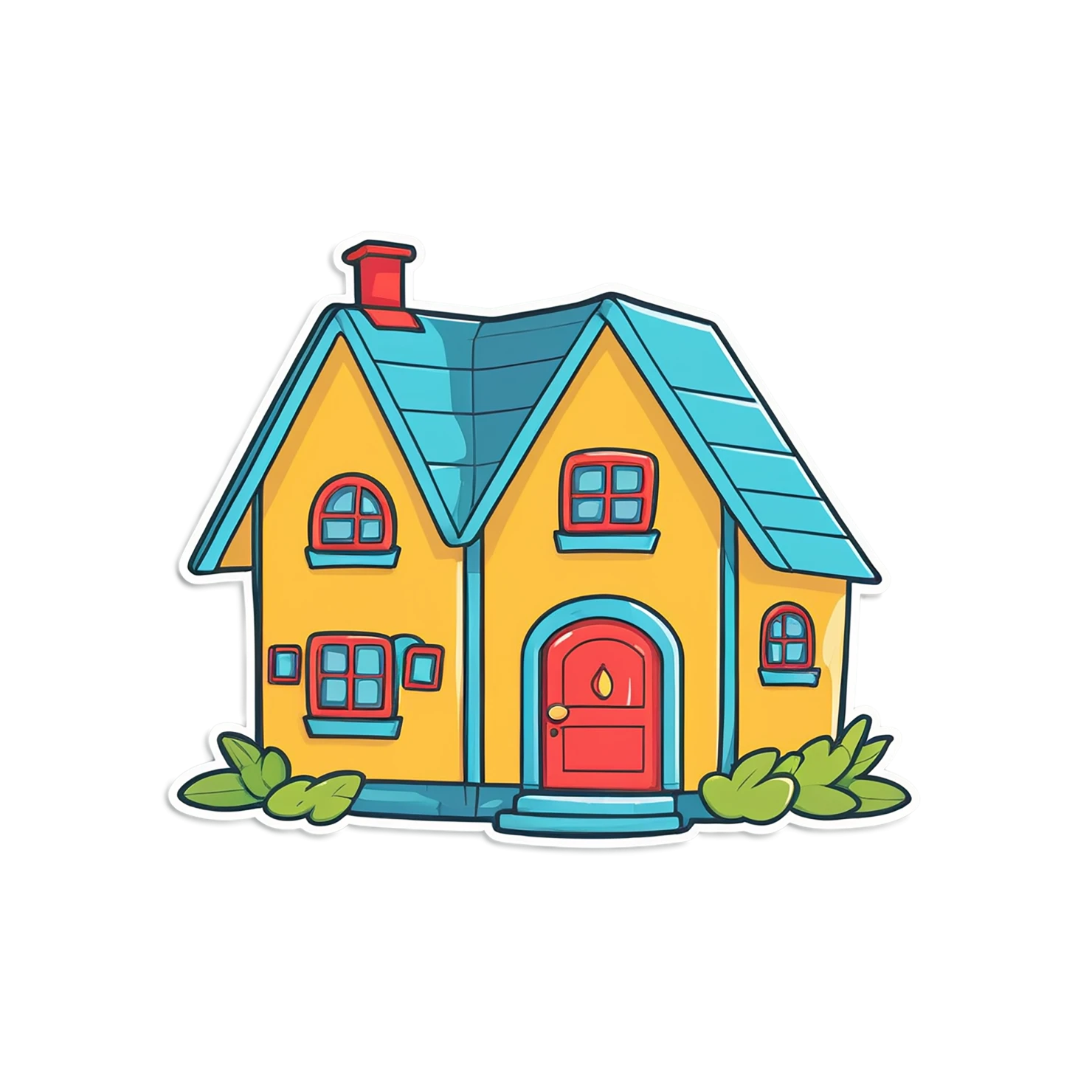 House cute sticker isolated on transparent background #18797