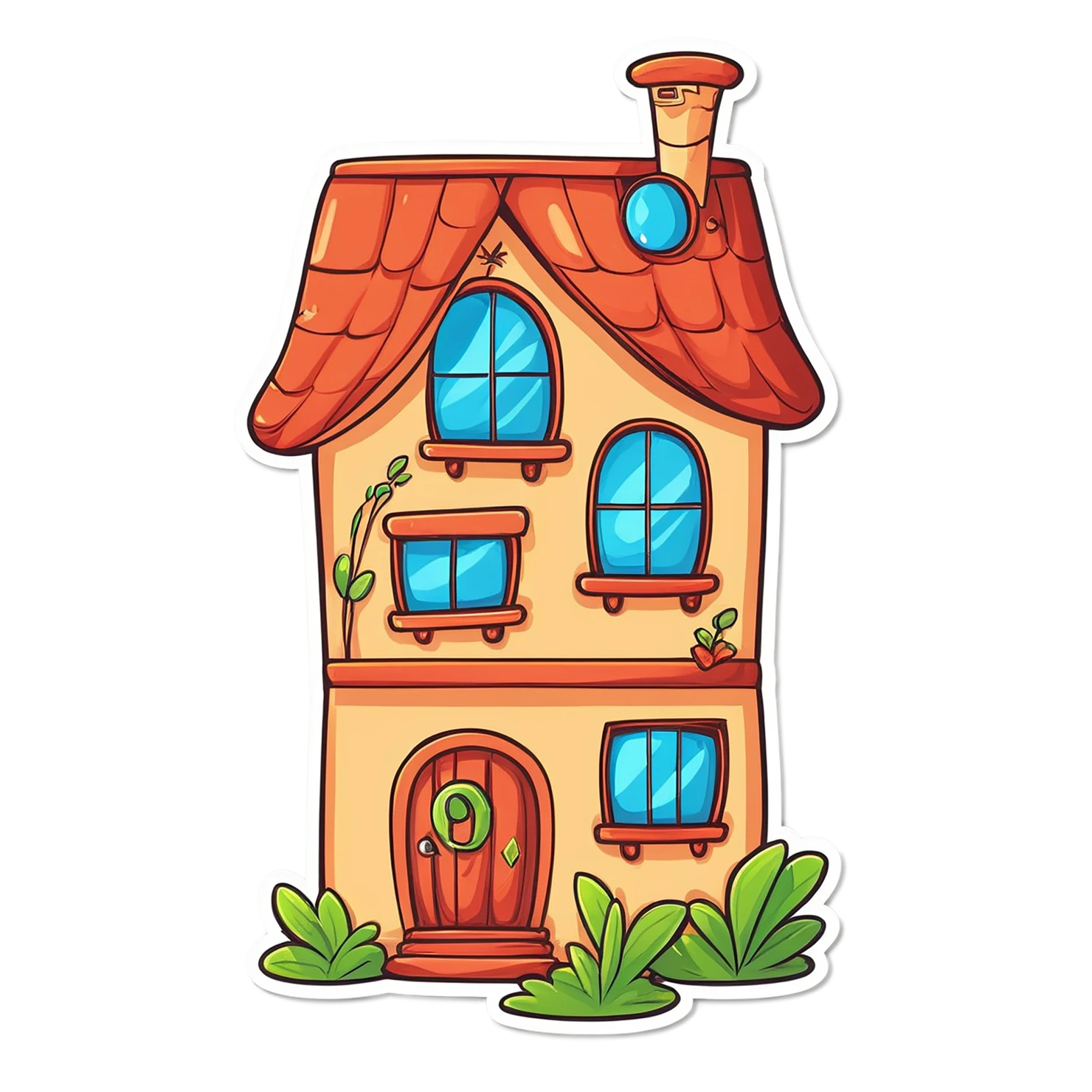 House cute sticker isolated on transparent background #18800