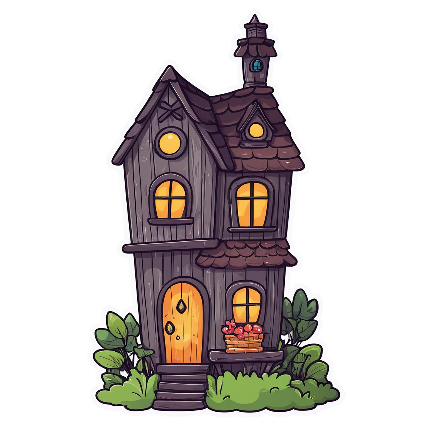 House cute sticker isolated on transparent background #18801