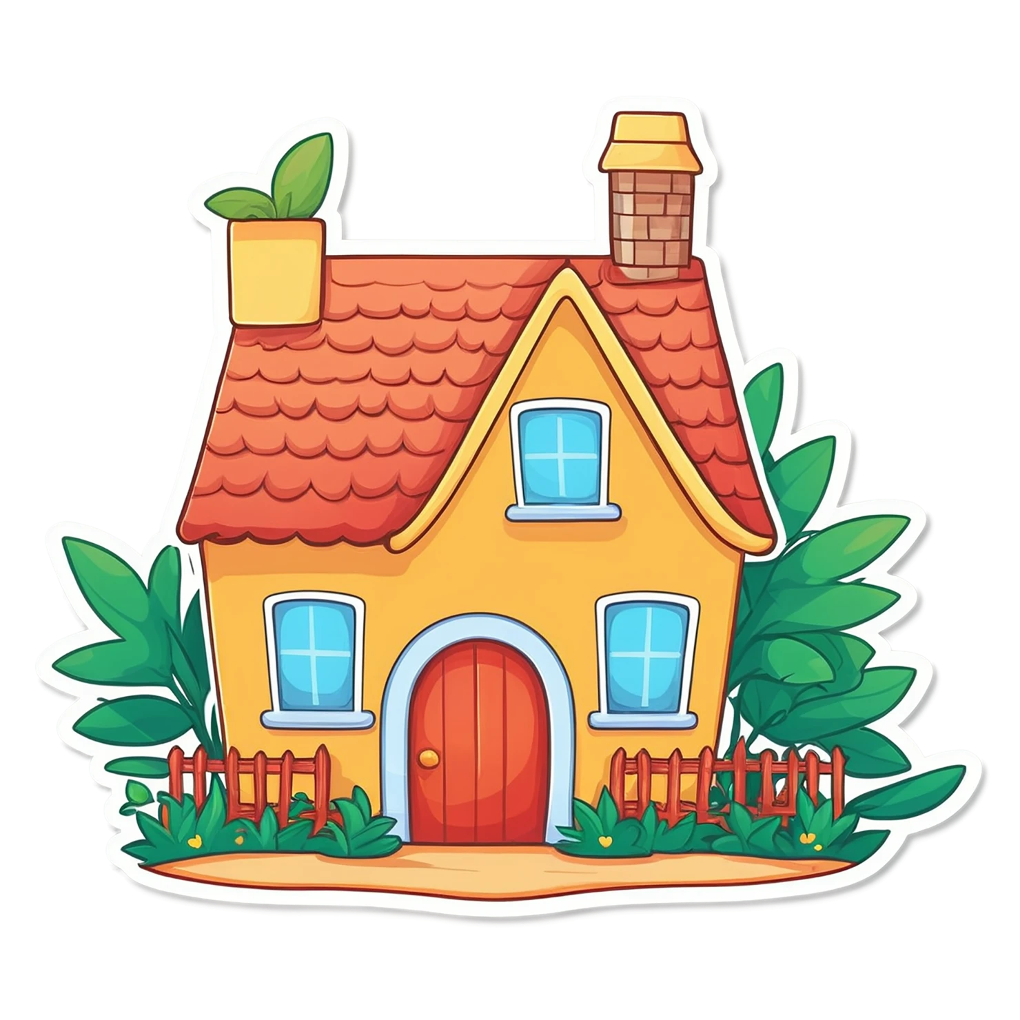 House cute sticker isolated on transparent background #18808
