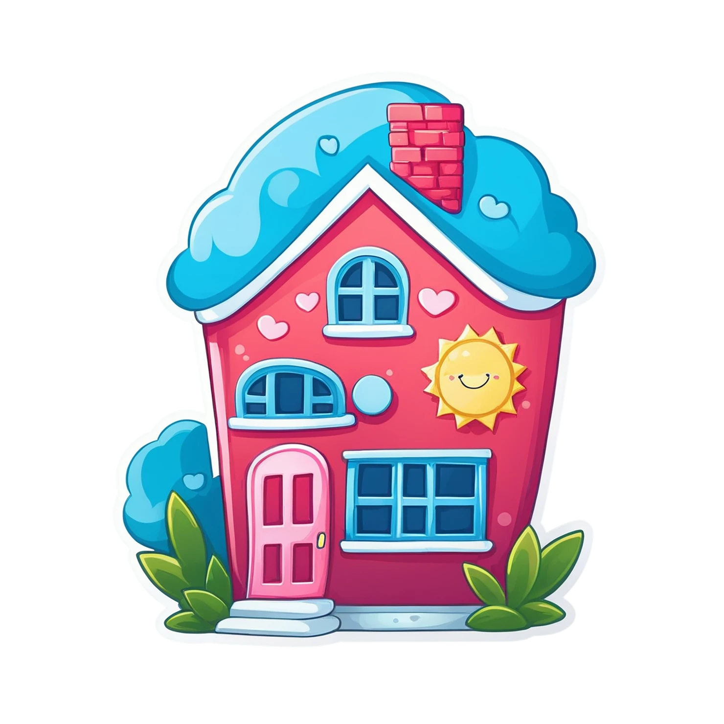 House cute sticker isolated on transparent background #18809