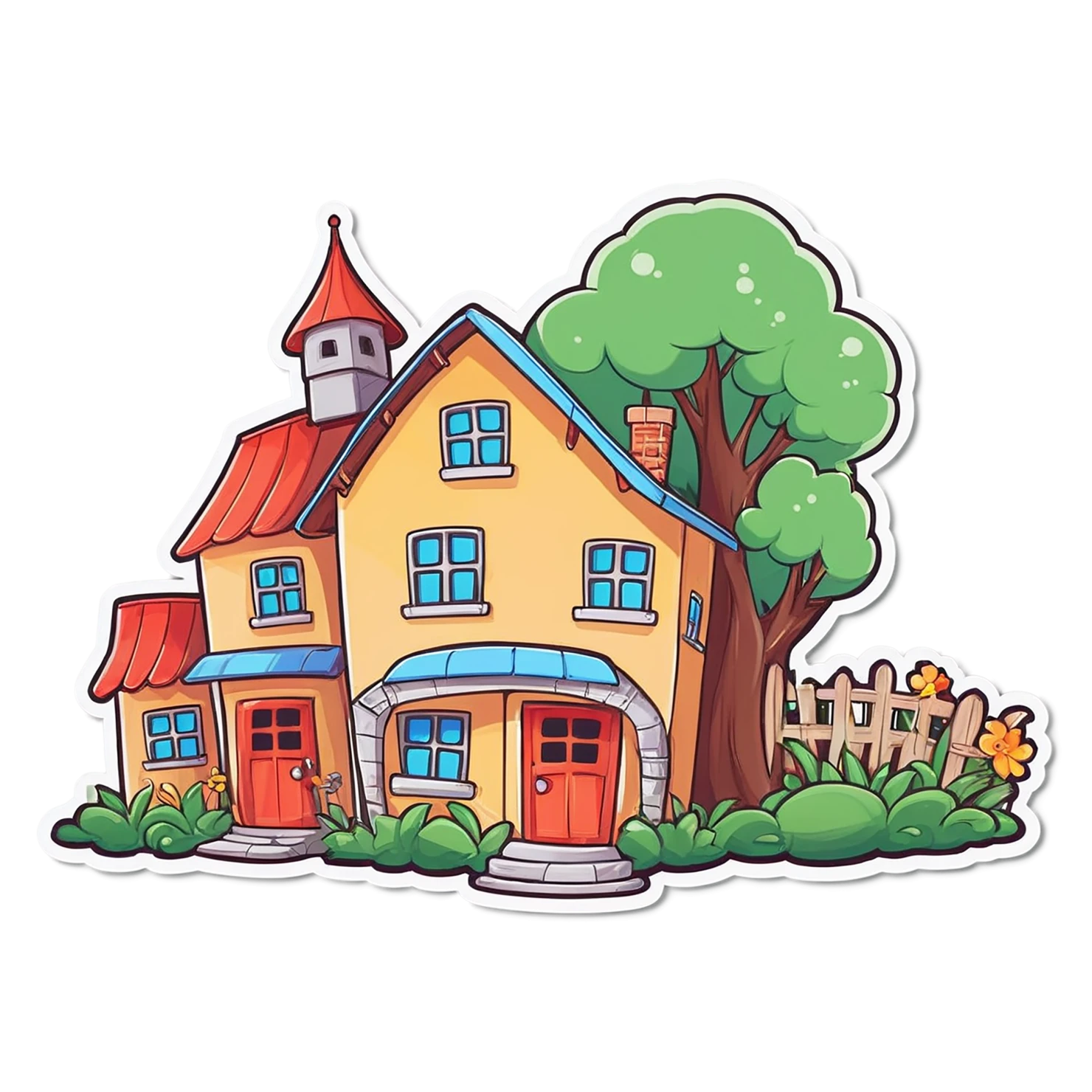 House cute sticker isolated on transparent background #18810