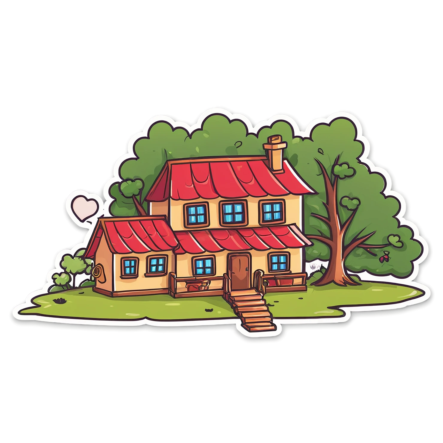 House cute sticker isolated on transparent background #18811