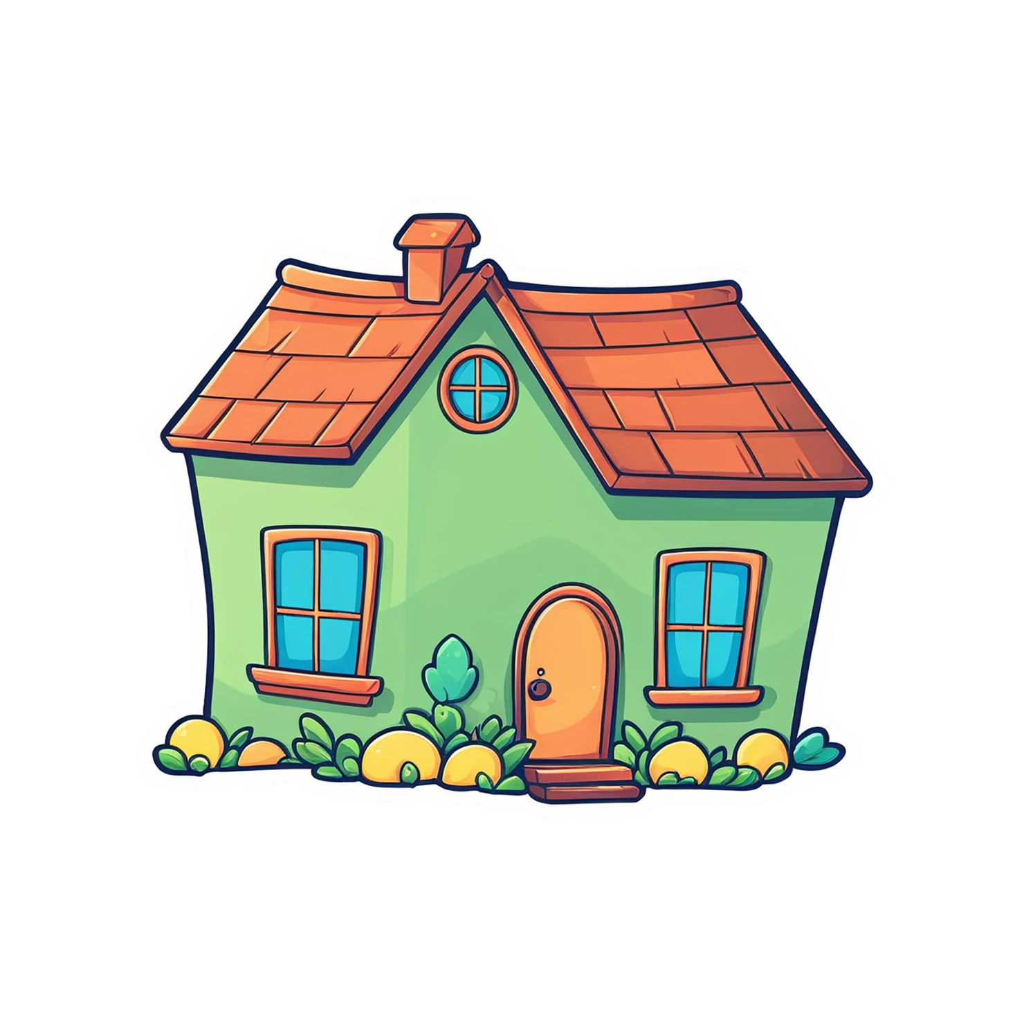 House cute sticker isolated on transparent background #18813