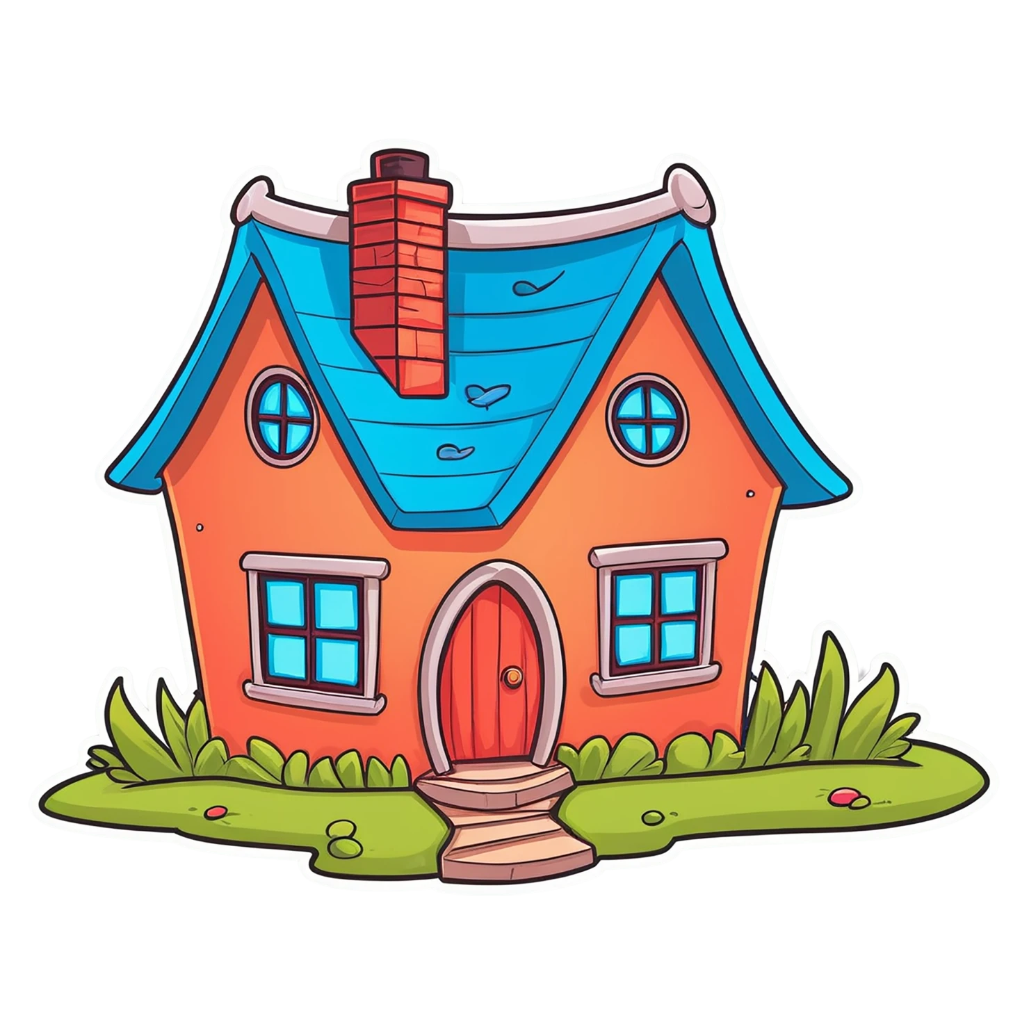 House cute sticker isolated on transparent background #18815
