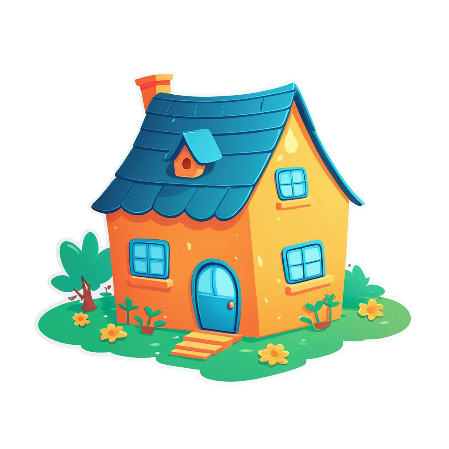 House cute sticker isolated on transparent background #18820