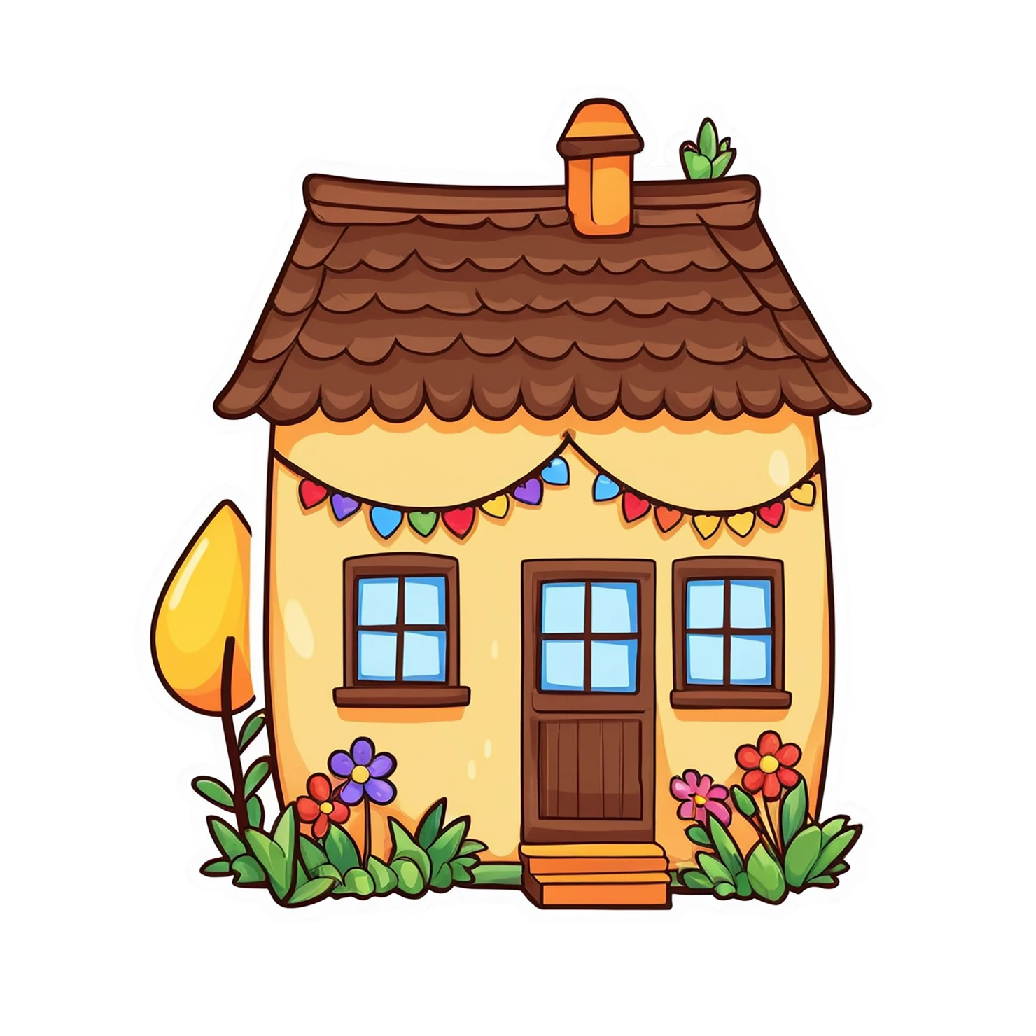 House cute sticker isolated on transparent background #18821