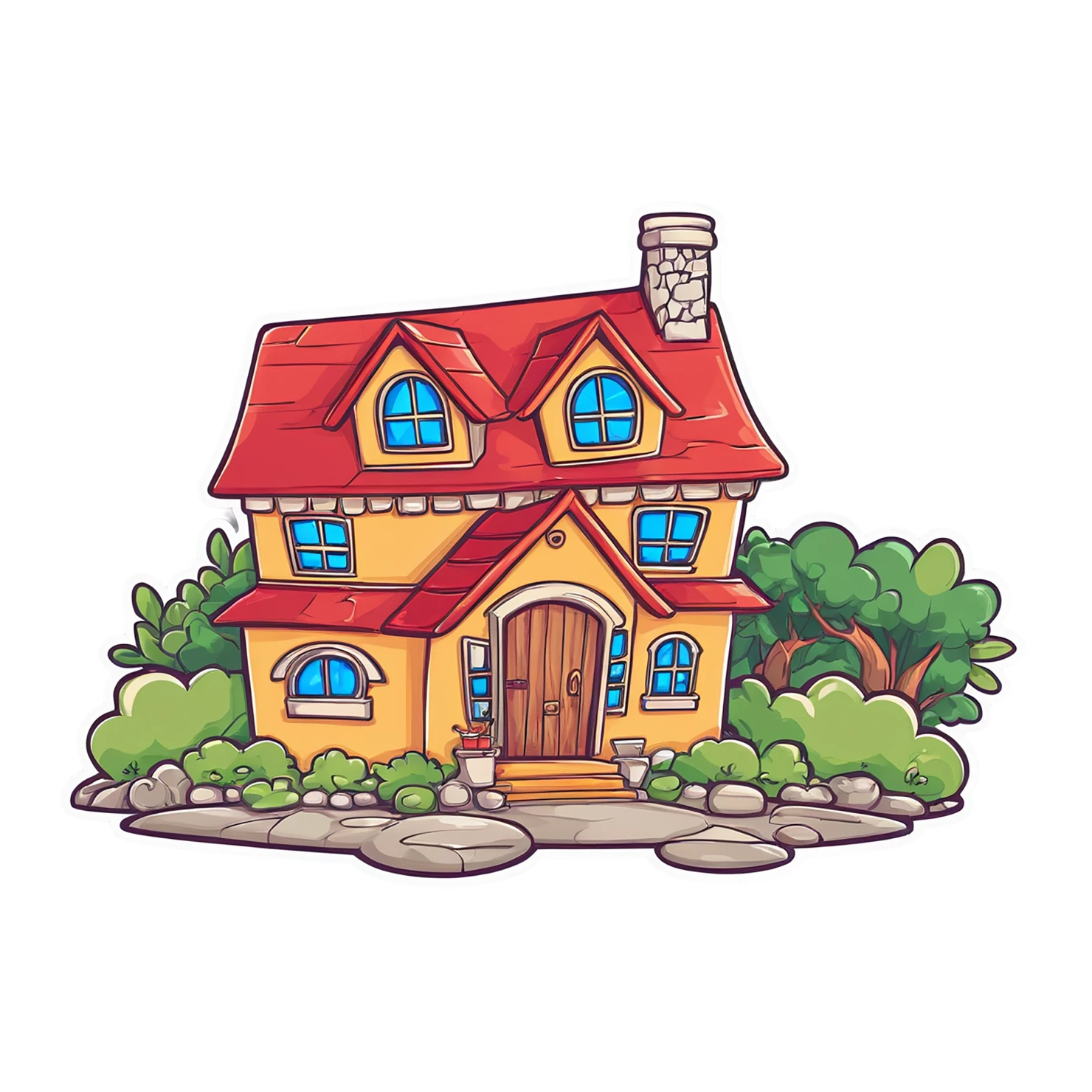House cute sticker isolated on transparent background #18823