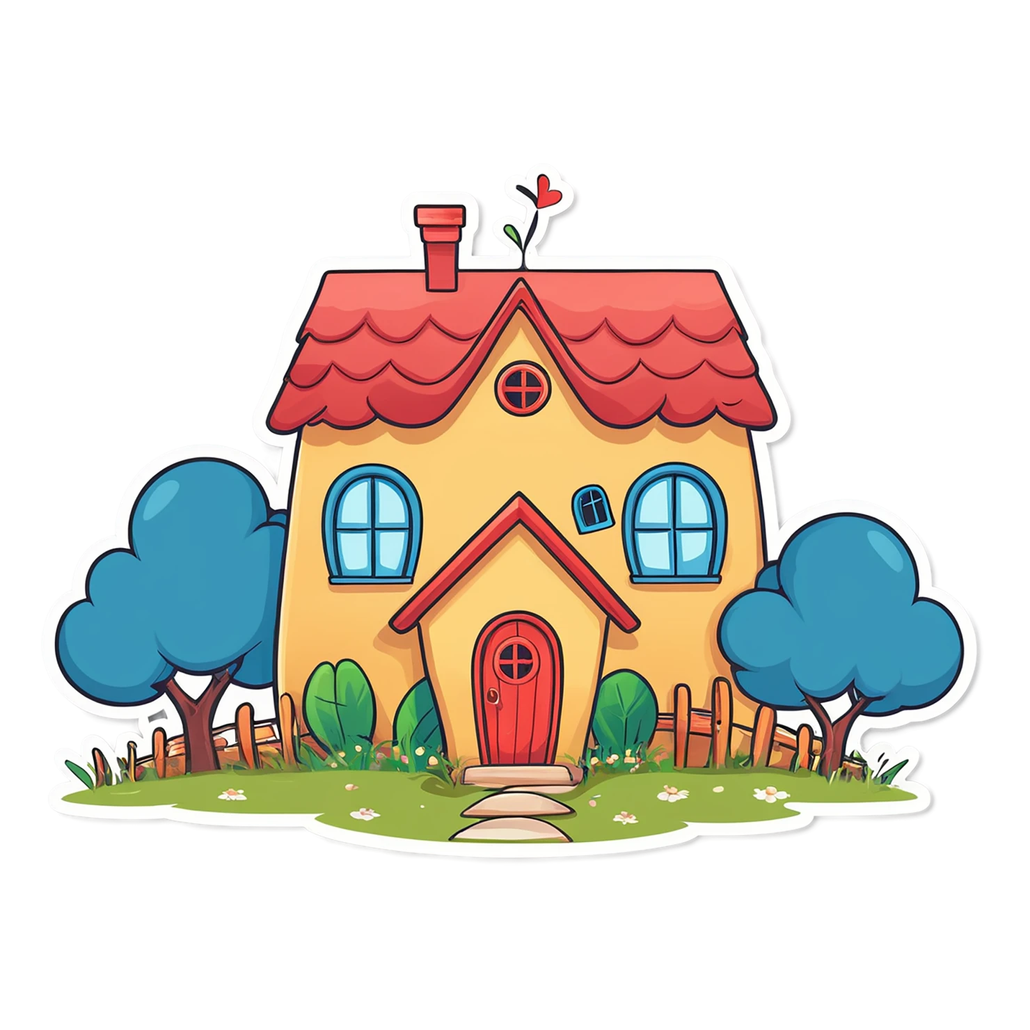 House cute sticker isolated on transparent background #18824