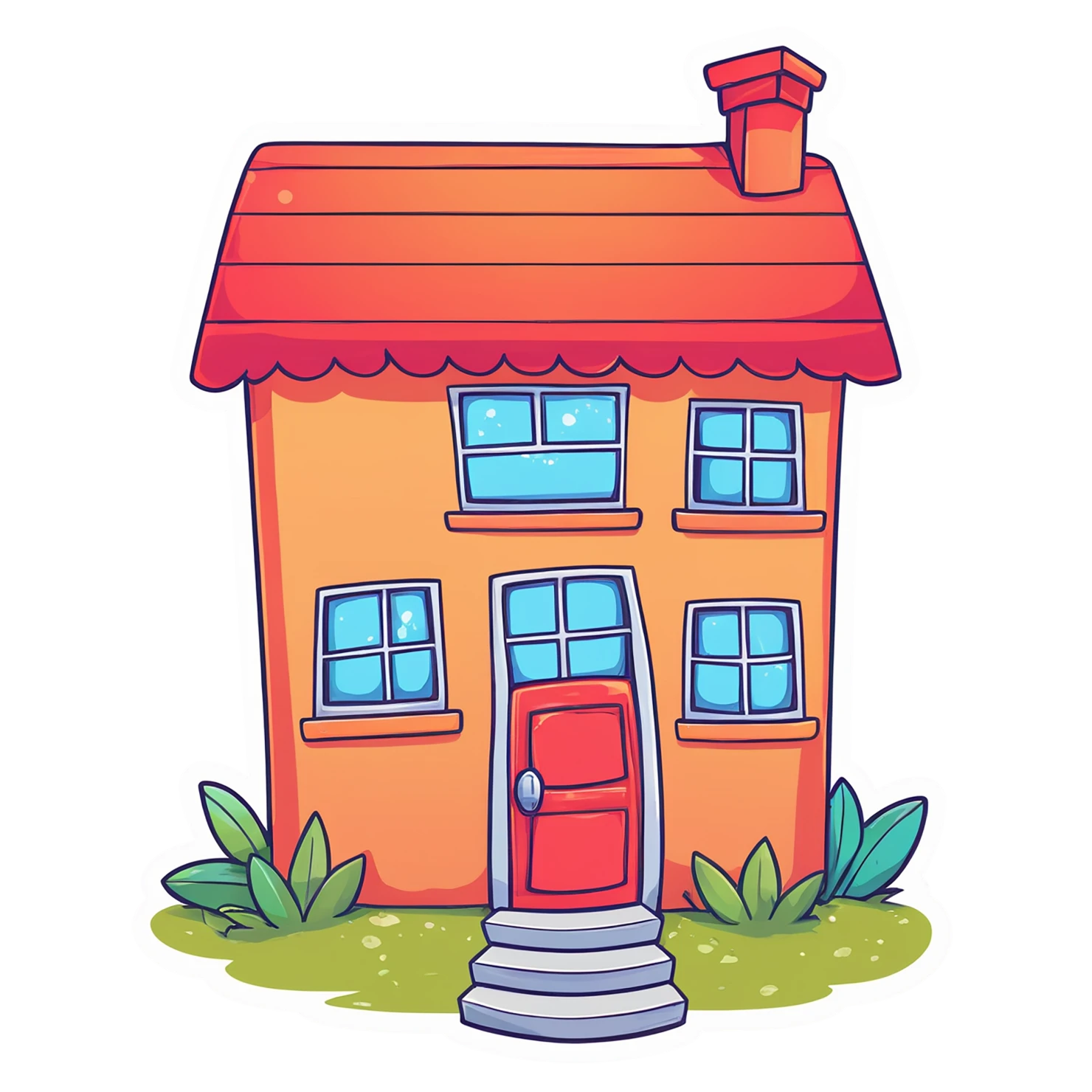House cute sticker isolated on transparent background #18826
