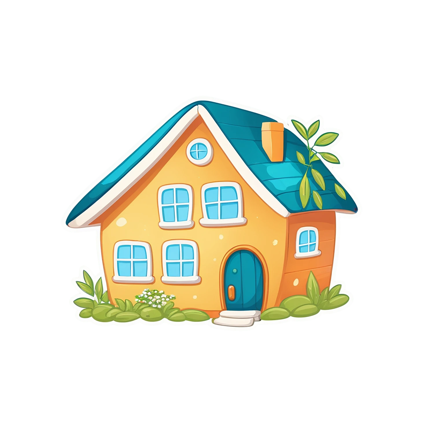 House cute sticker isolated on transparent background #18827