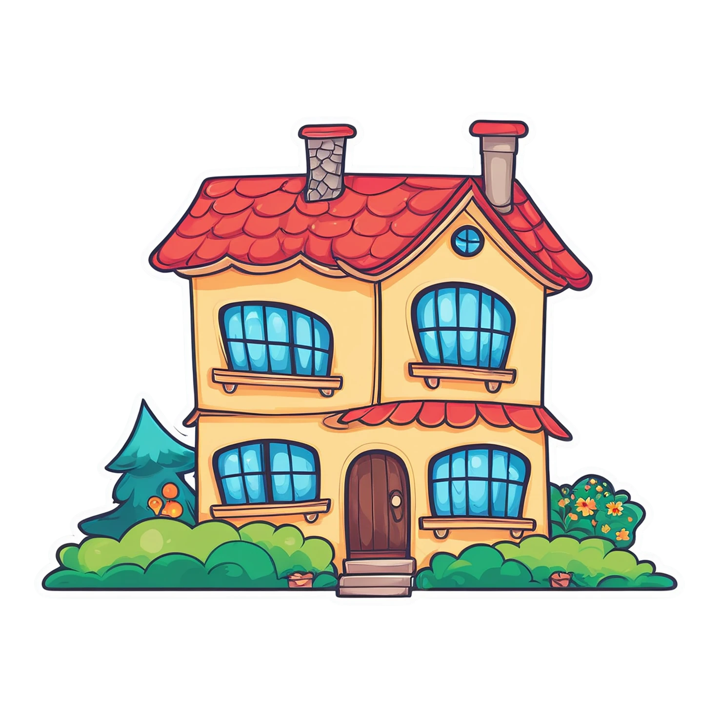 House cute sticker isolated on transparent background #18831