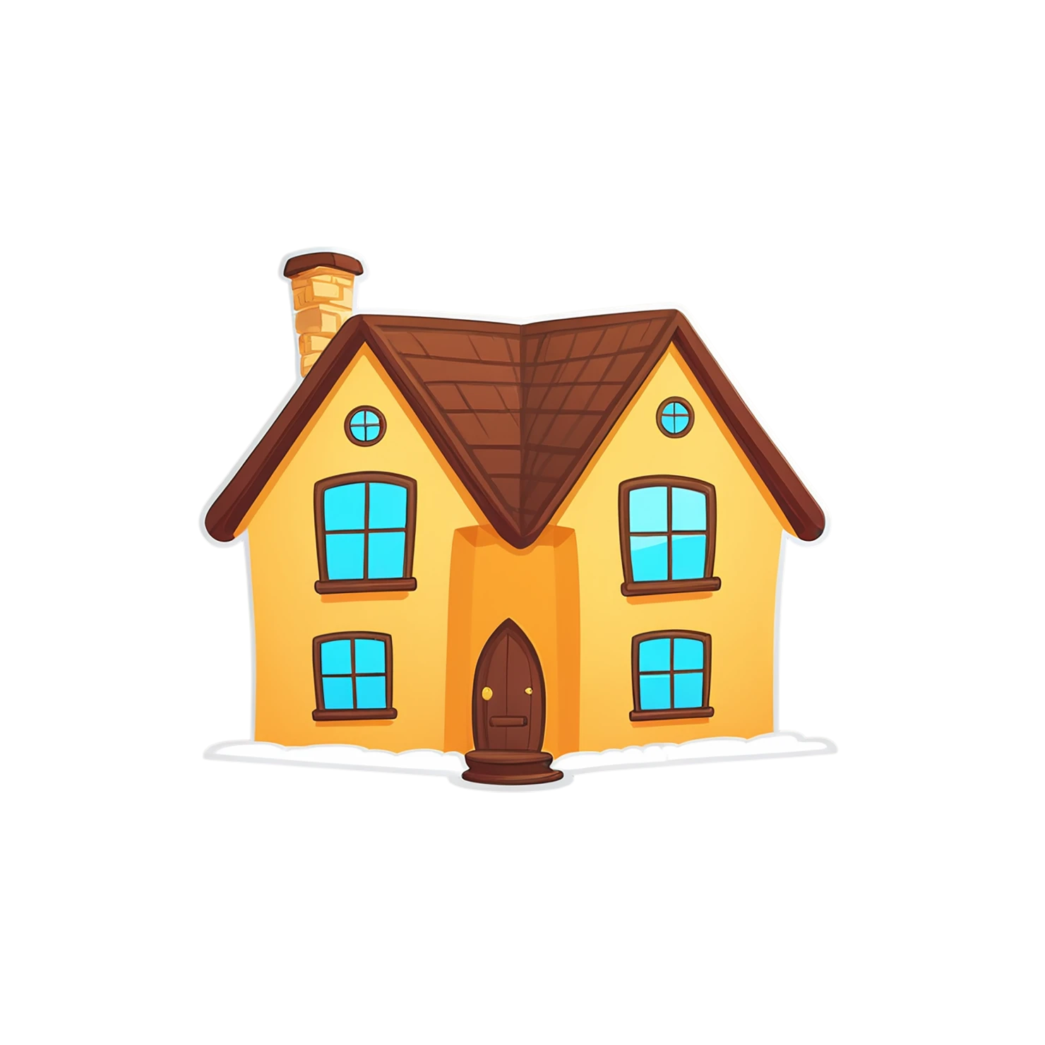 House cute sticker isolated on transparent background #18832