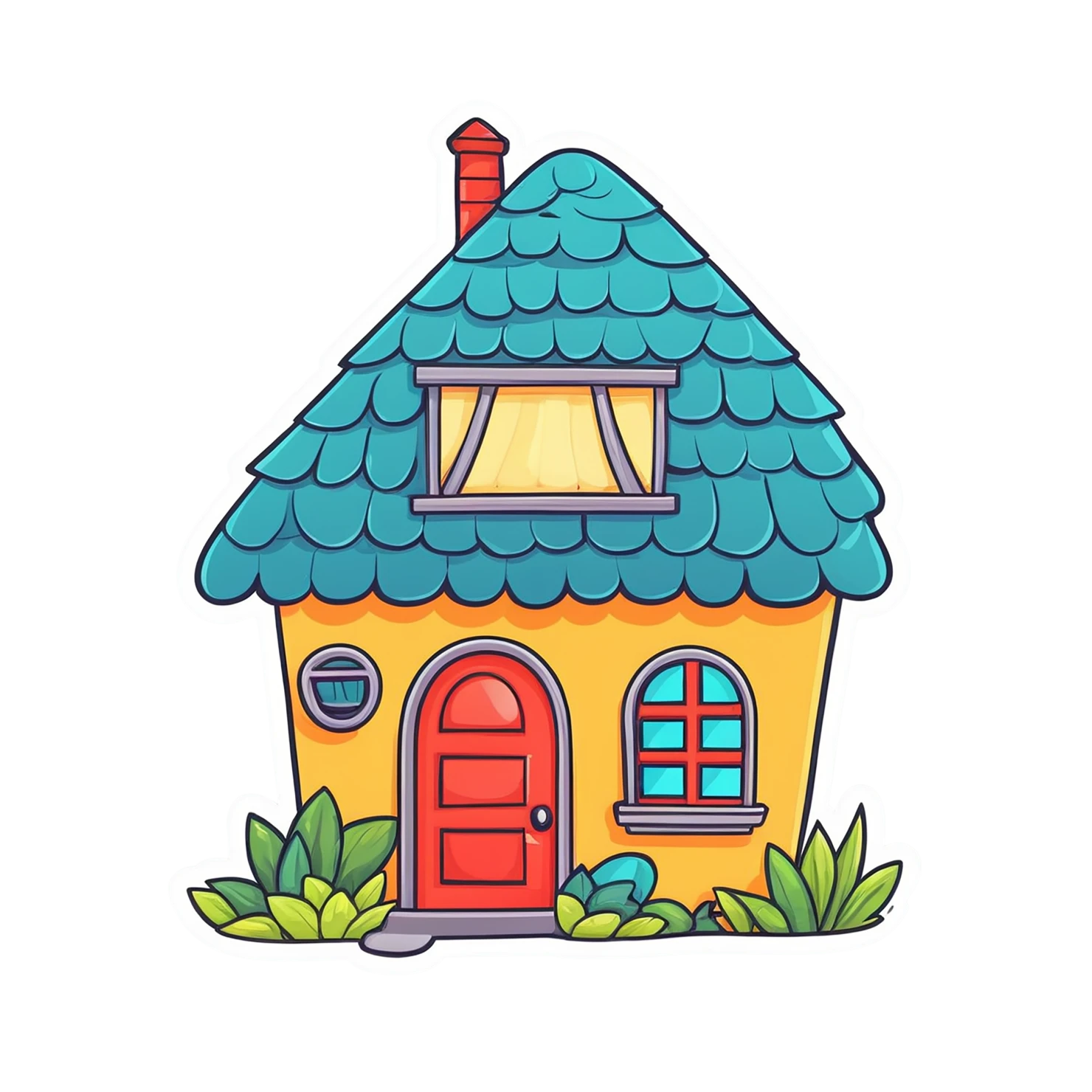 House cute sticker isolated on transparent background #18833