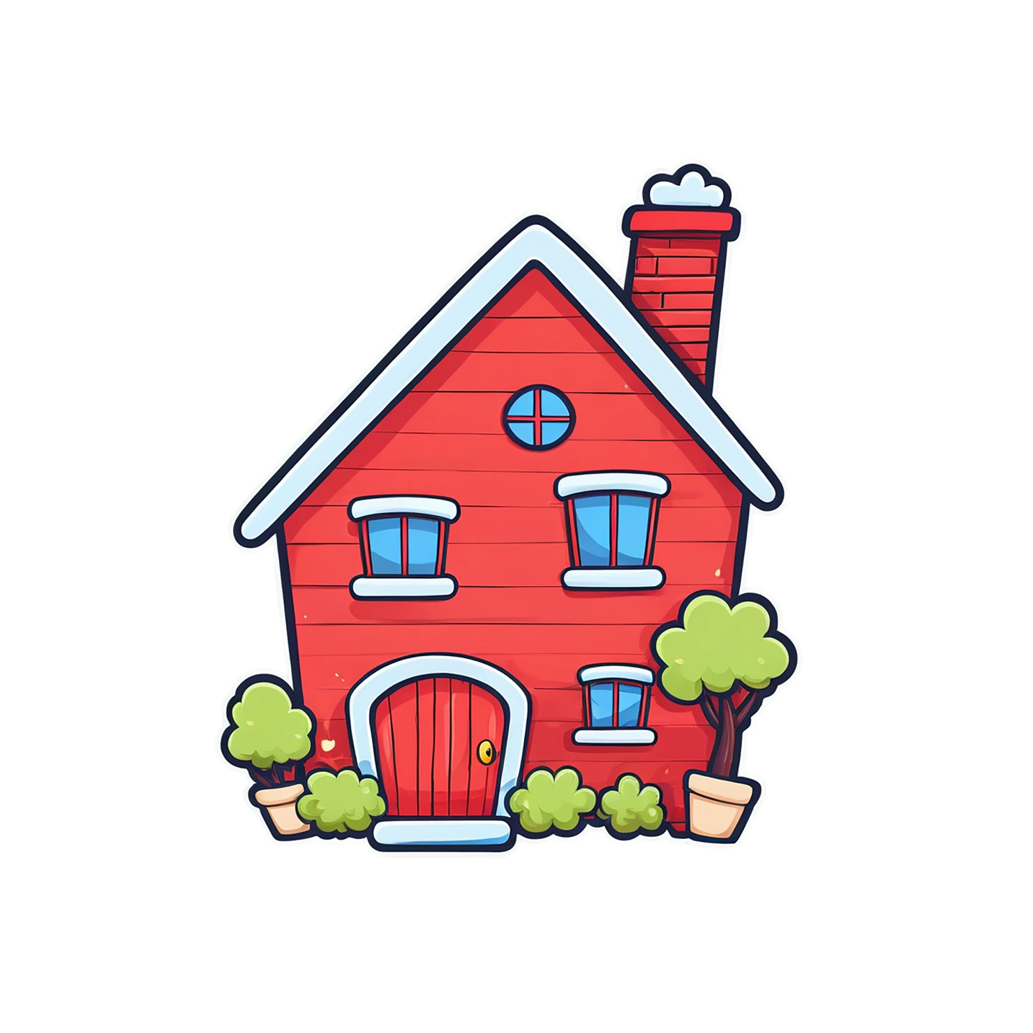 House cute sticker isolated on transparent background #18837