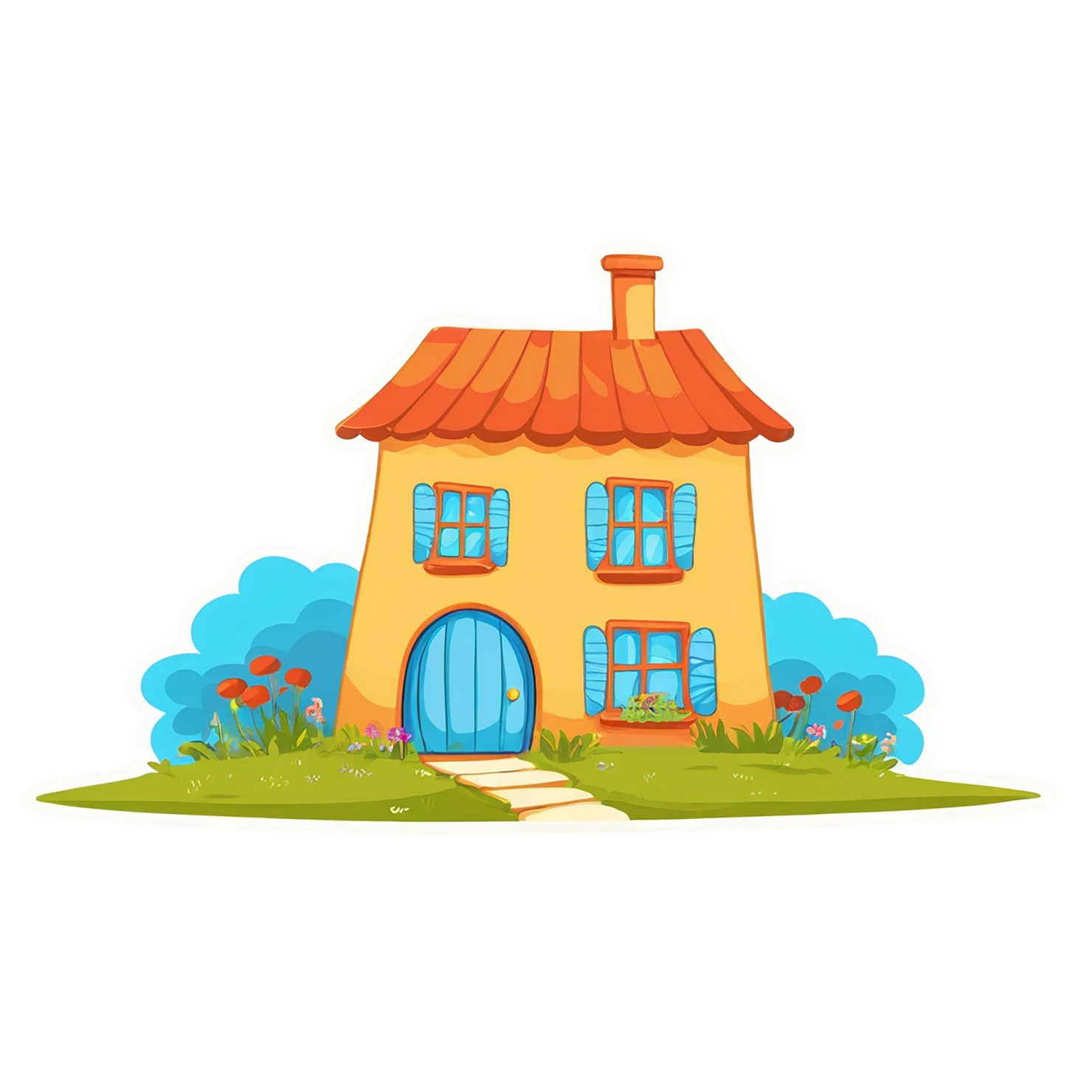 House cute sticker isolated on transparent background #18841