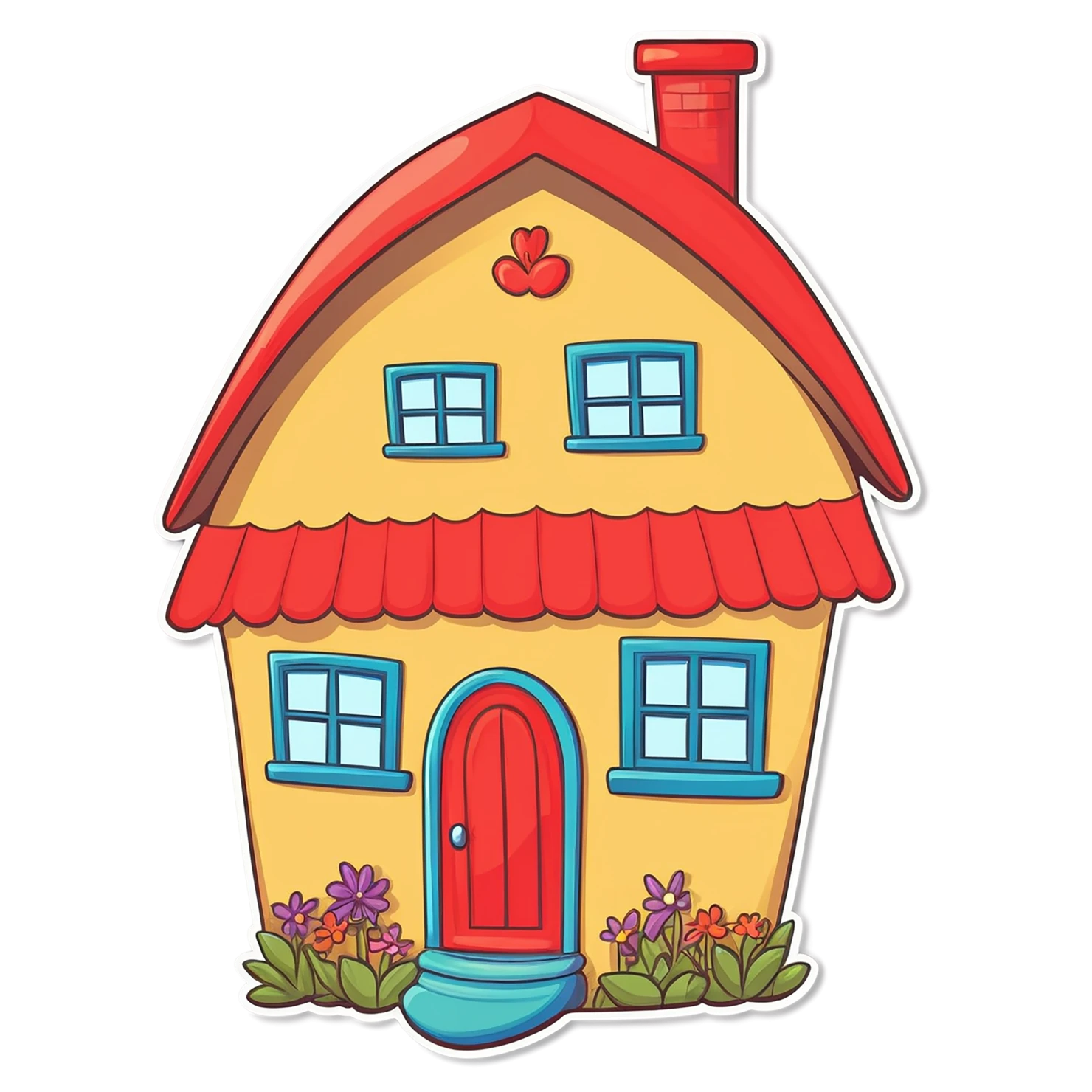 House cute sticker isolated on transparent background #18842