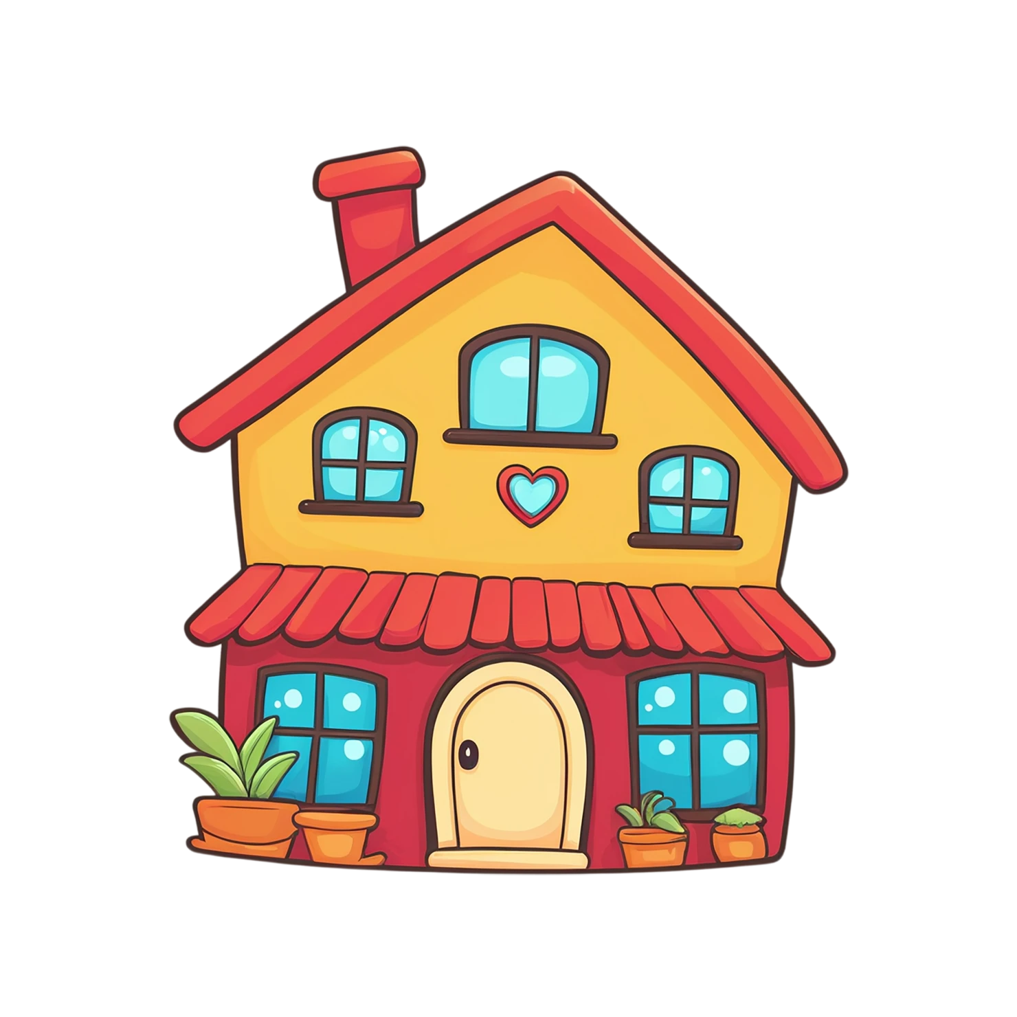 House cute sticker isolated on transparent background #18843