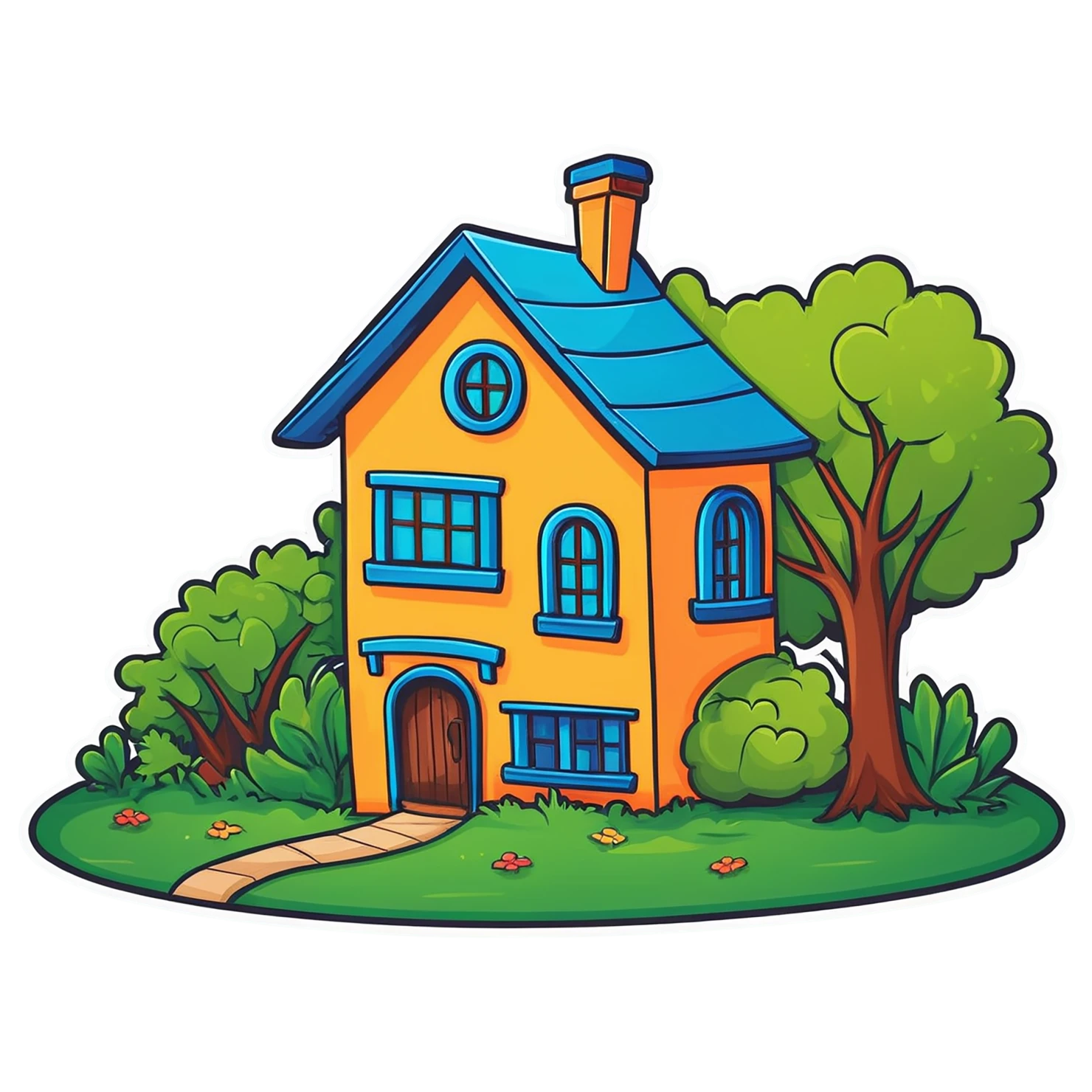 House cute sticker isolated on transparent background #18845